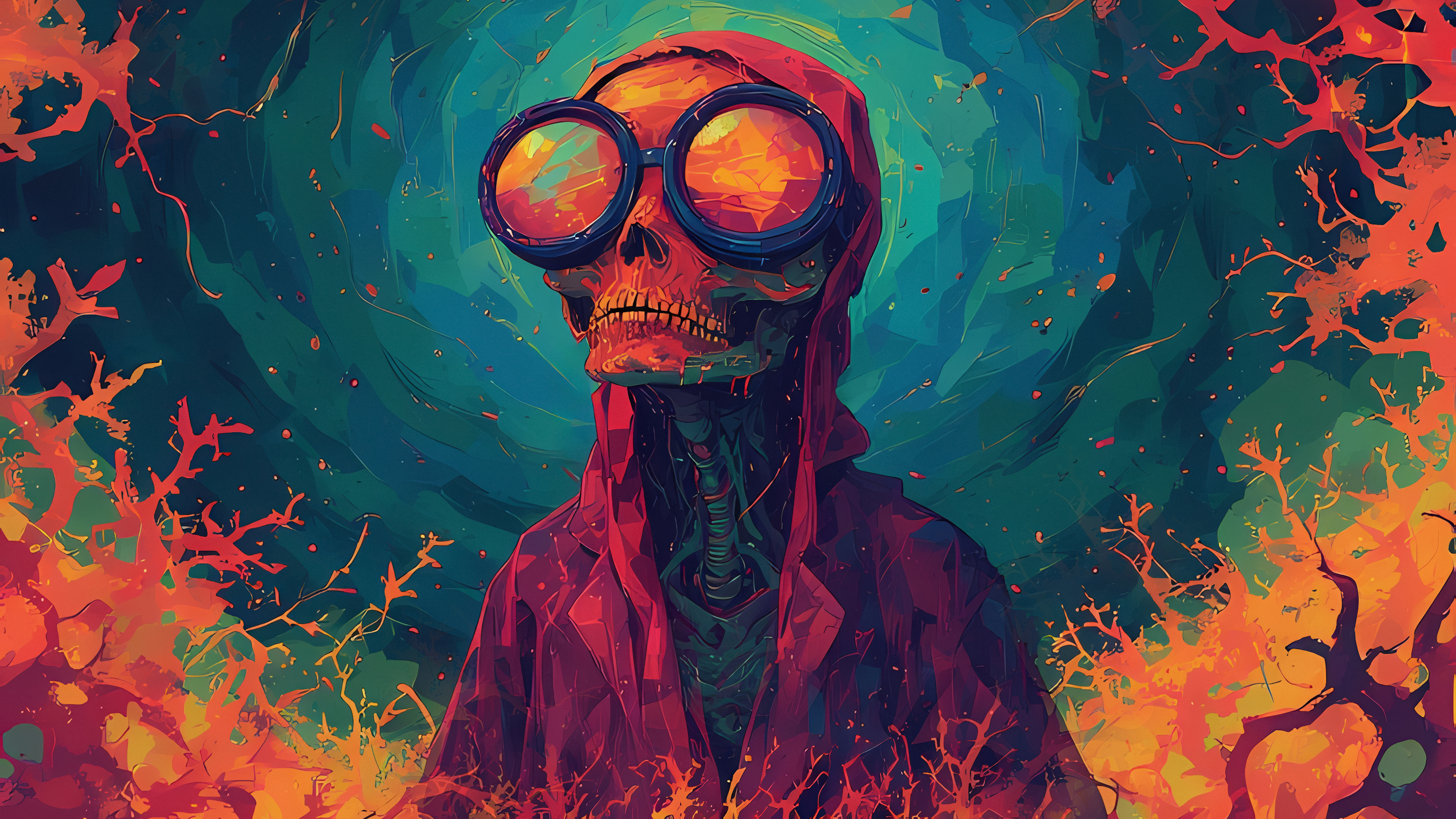 Красочные эстетичные обои Инопланетянин