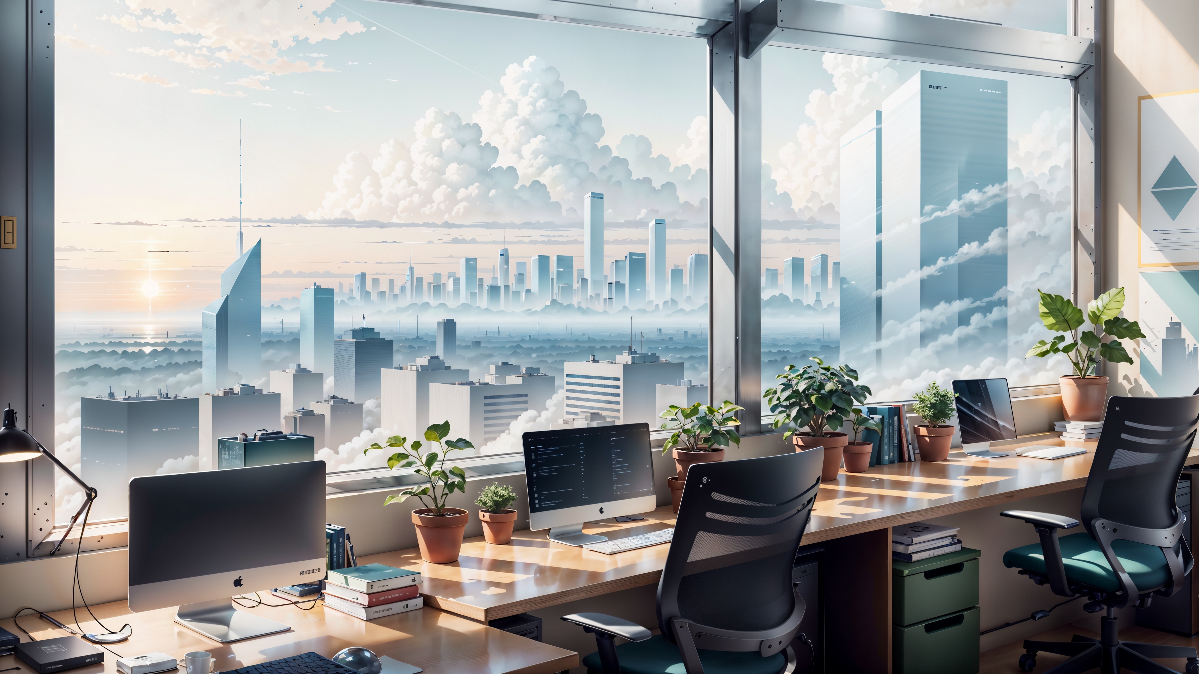 Modern office in a skyscraper