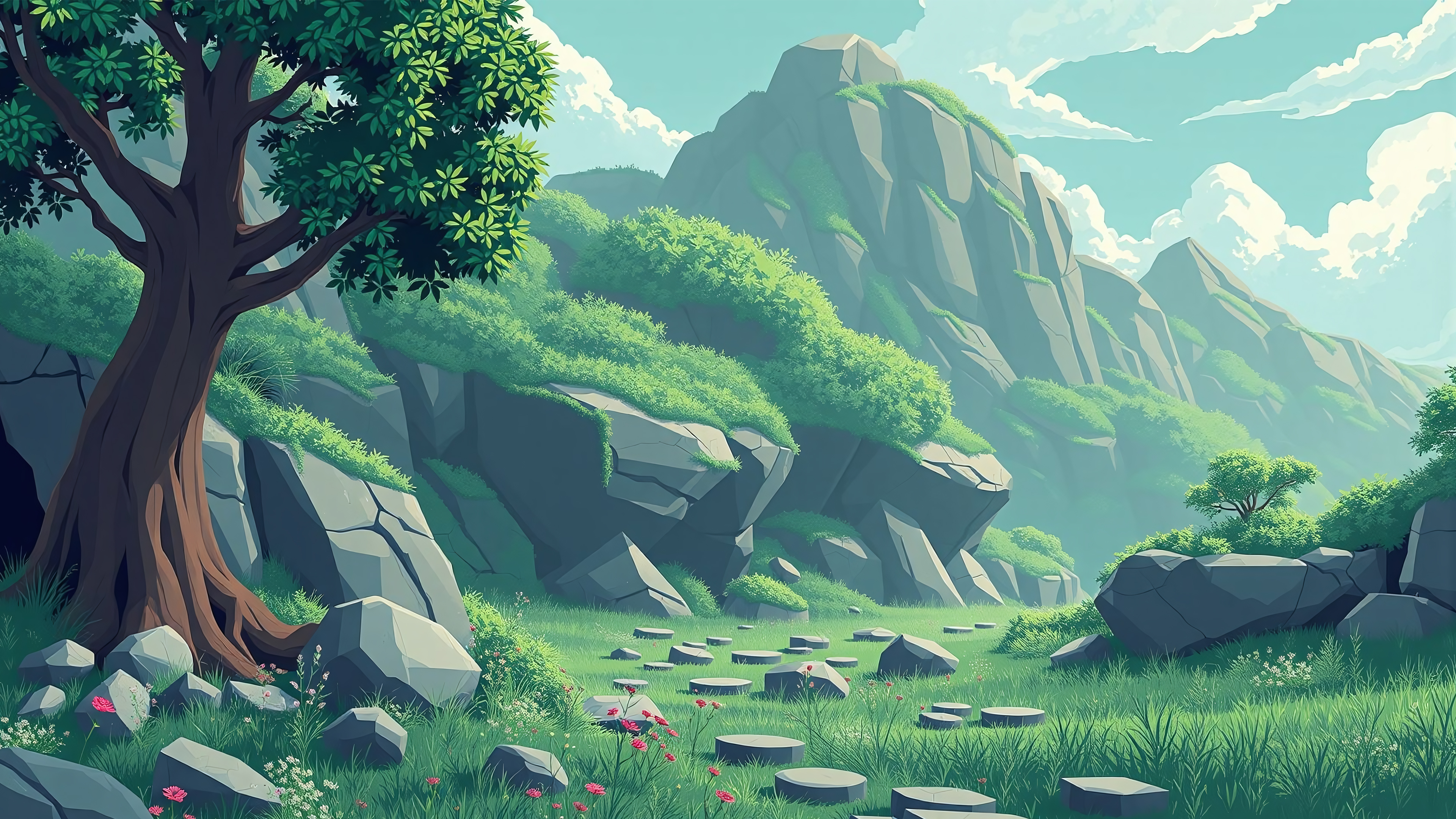 免费照片山中孤树