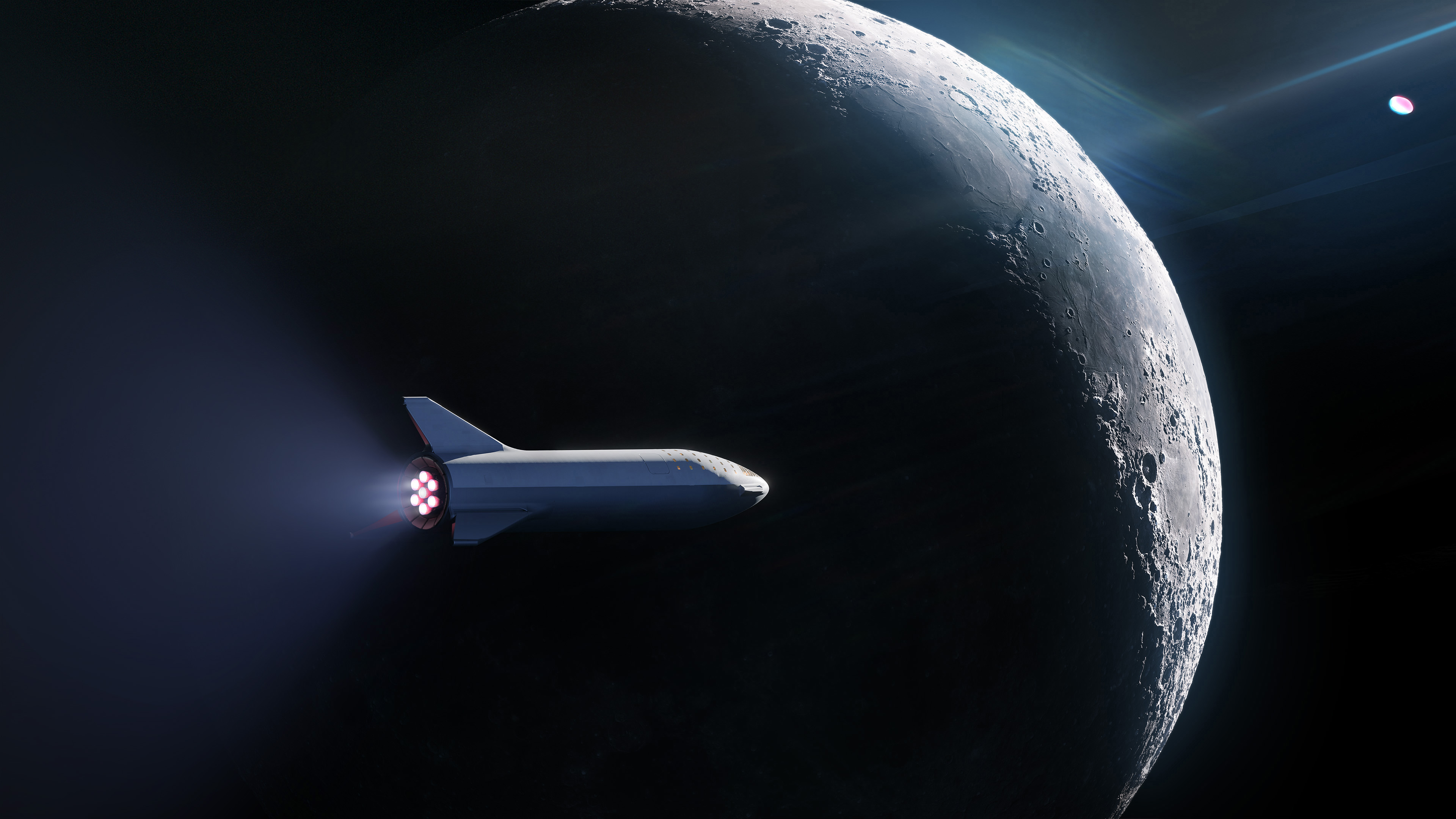 Обои другие Space X лунная миссия bfr на рабочий стол