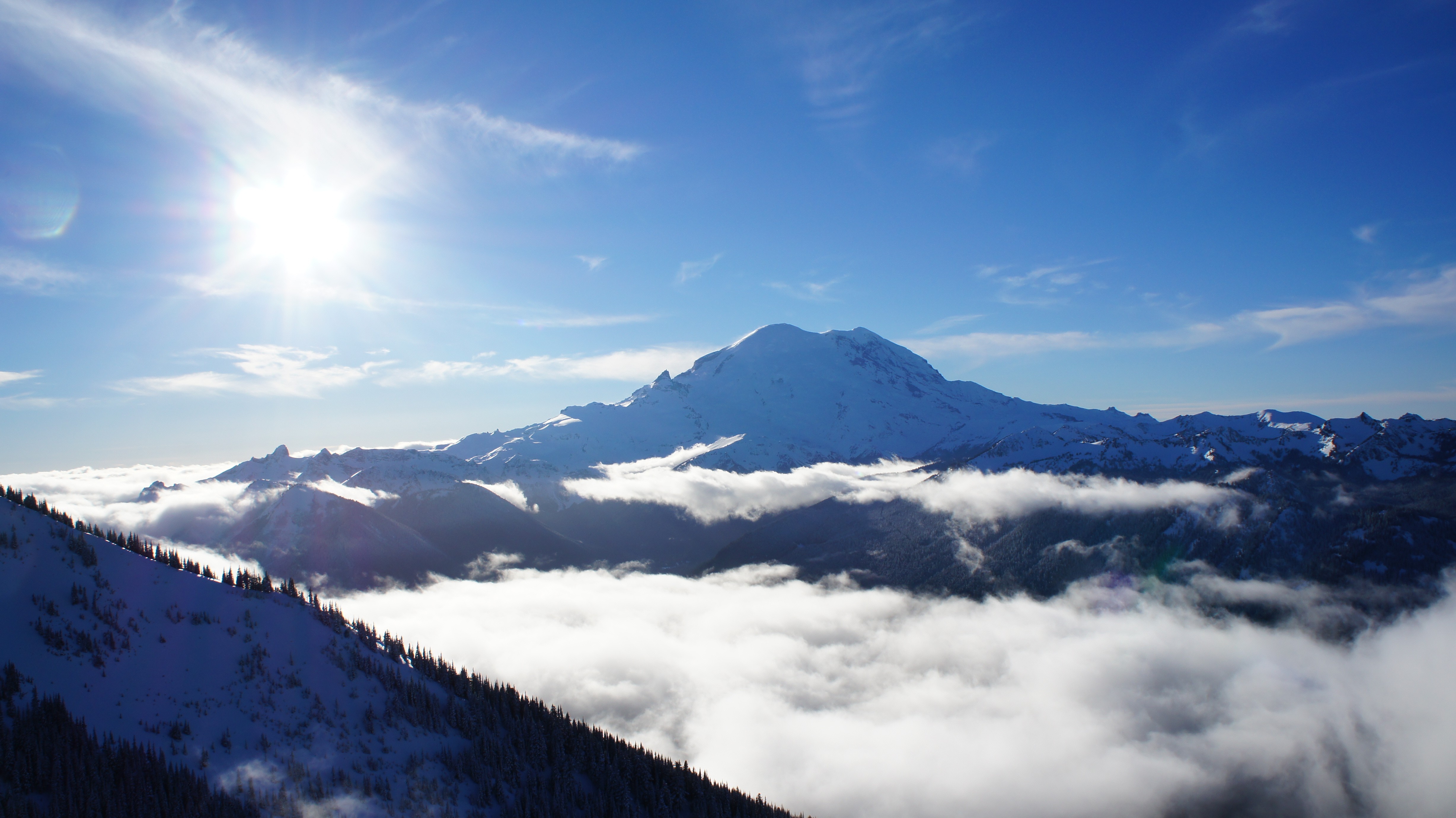 Wallpapers landscapes above clouds mountains on the desktop