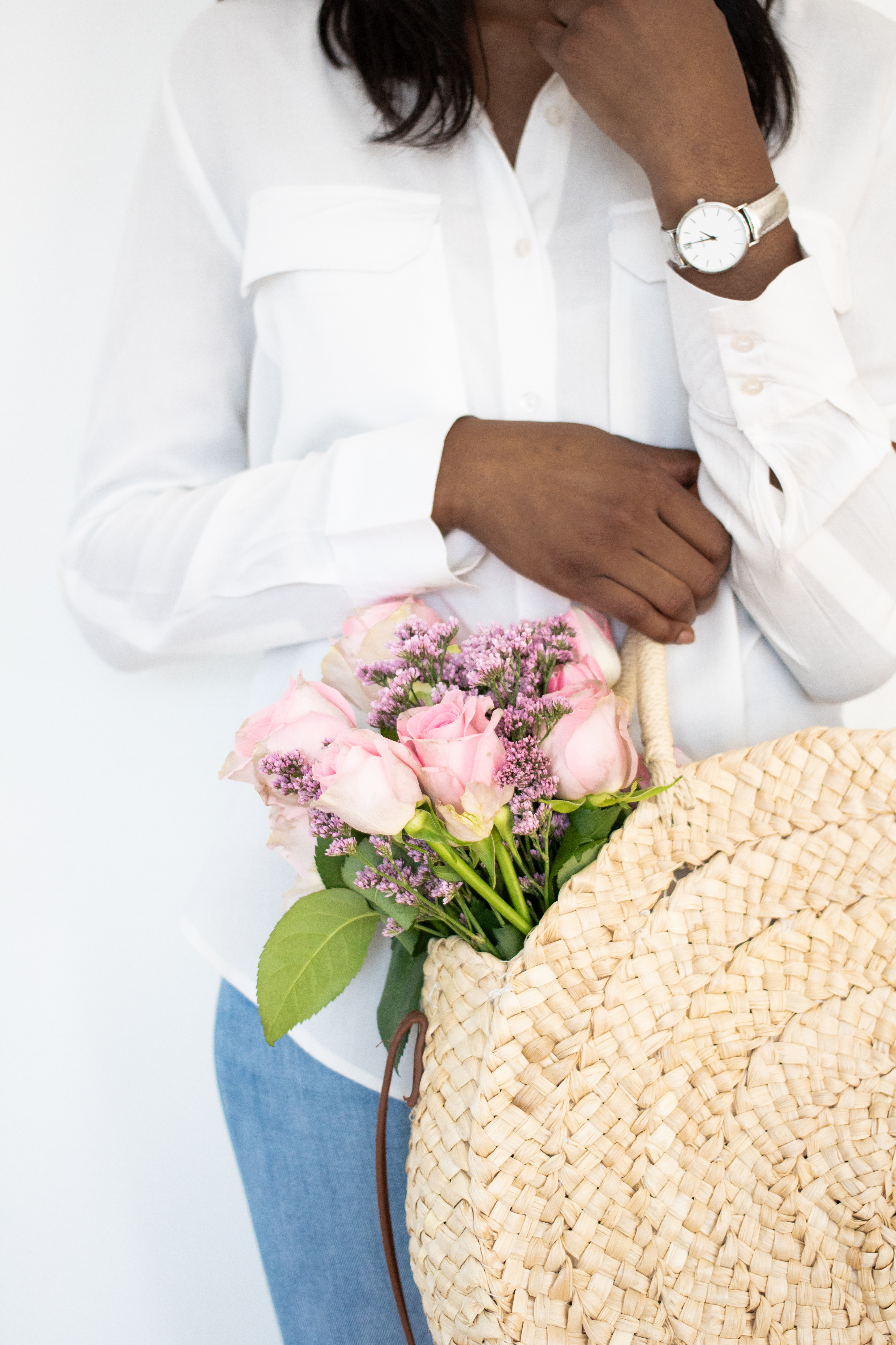 Wallpapers woman portrait flowers on the desktop