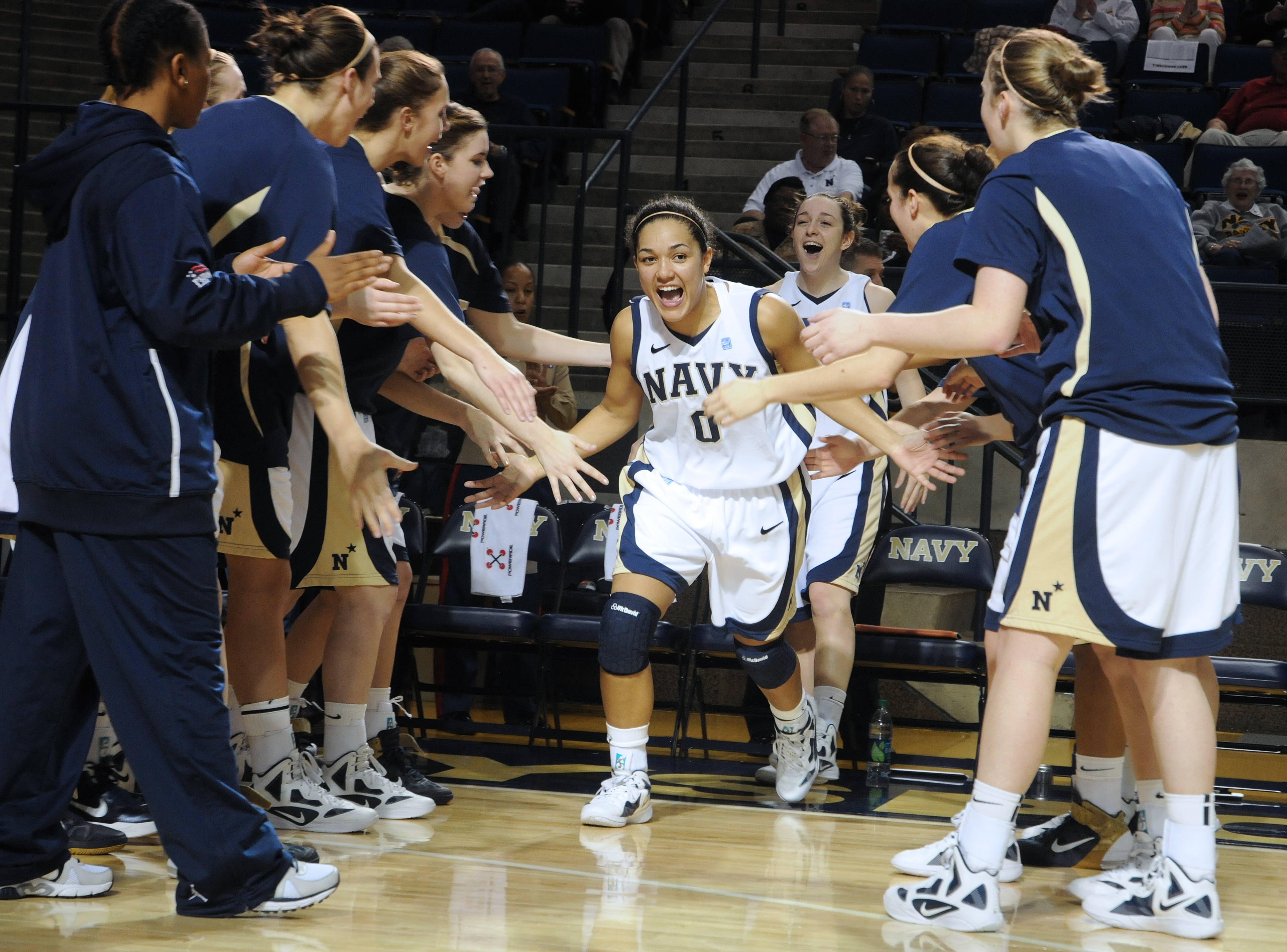 The basketball team is happy
