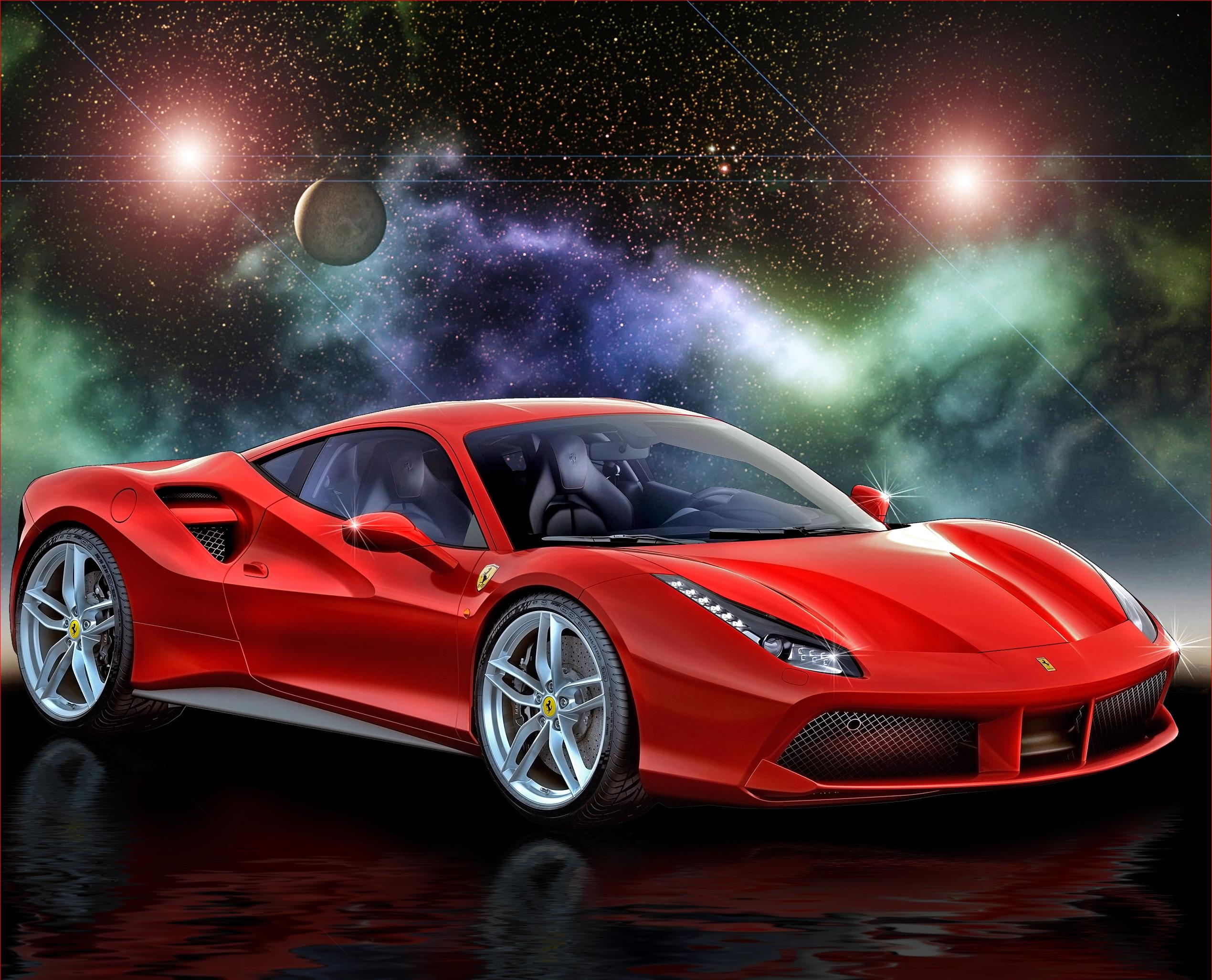 Обои 2015 Ferrari 488 GTB автомобиль машина на рабочий стол