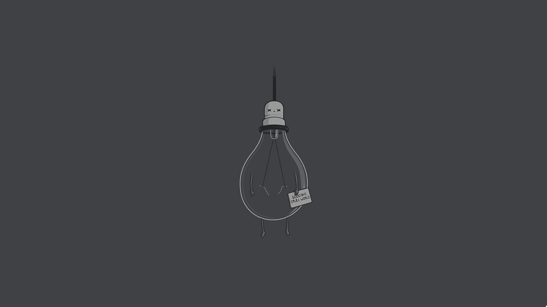 Wallpapers humor lightbulb lights on the desktop