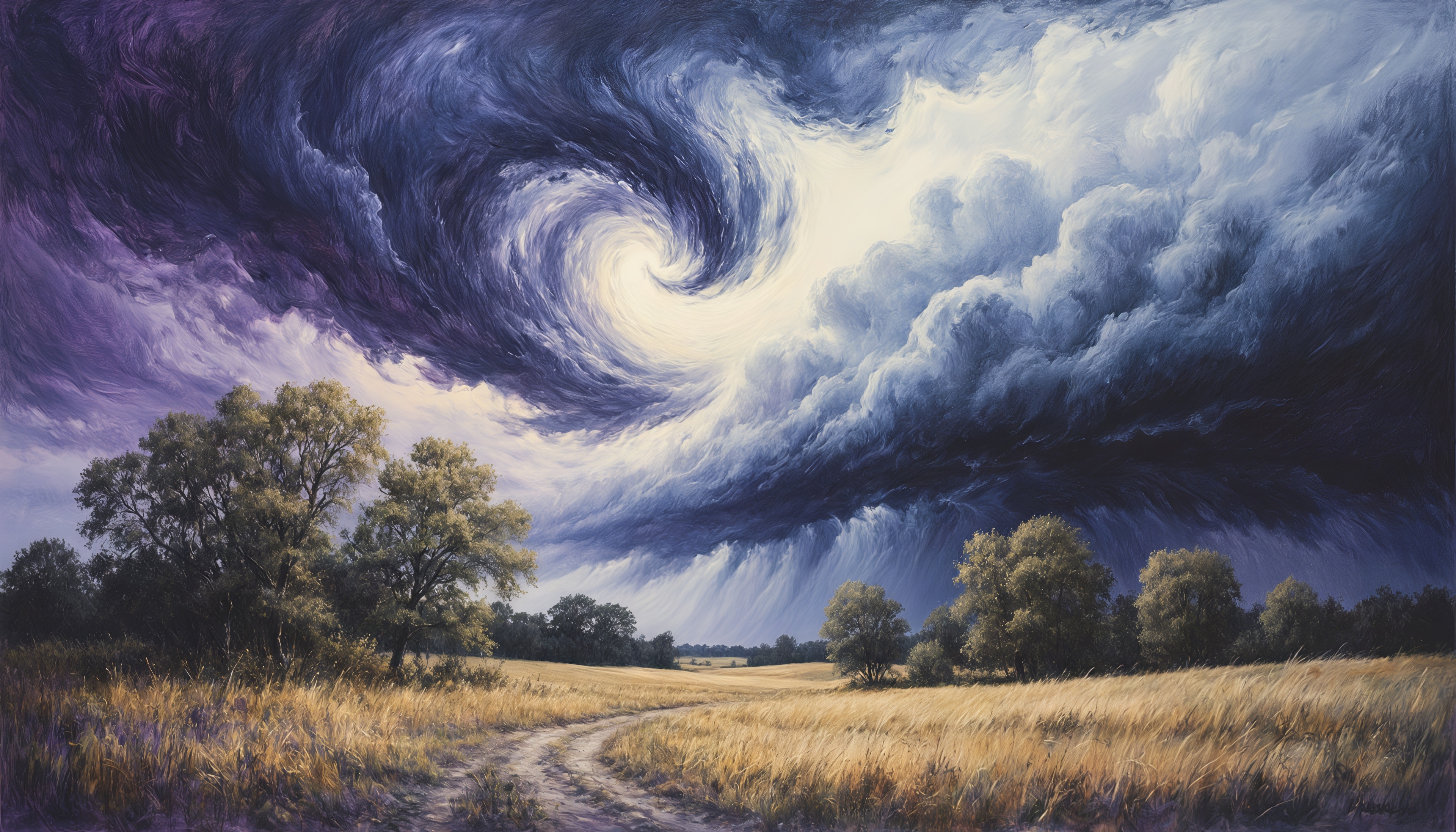 Бесплатное фото Смерч над полем: вихрь разрывает грозовое небо.