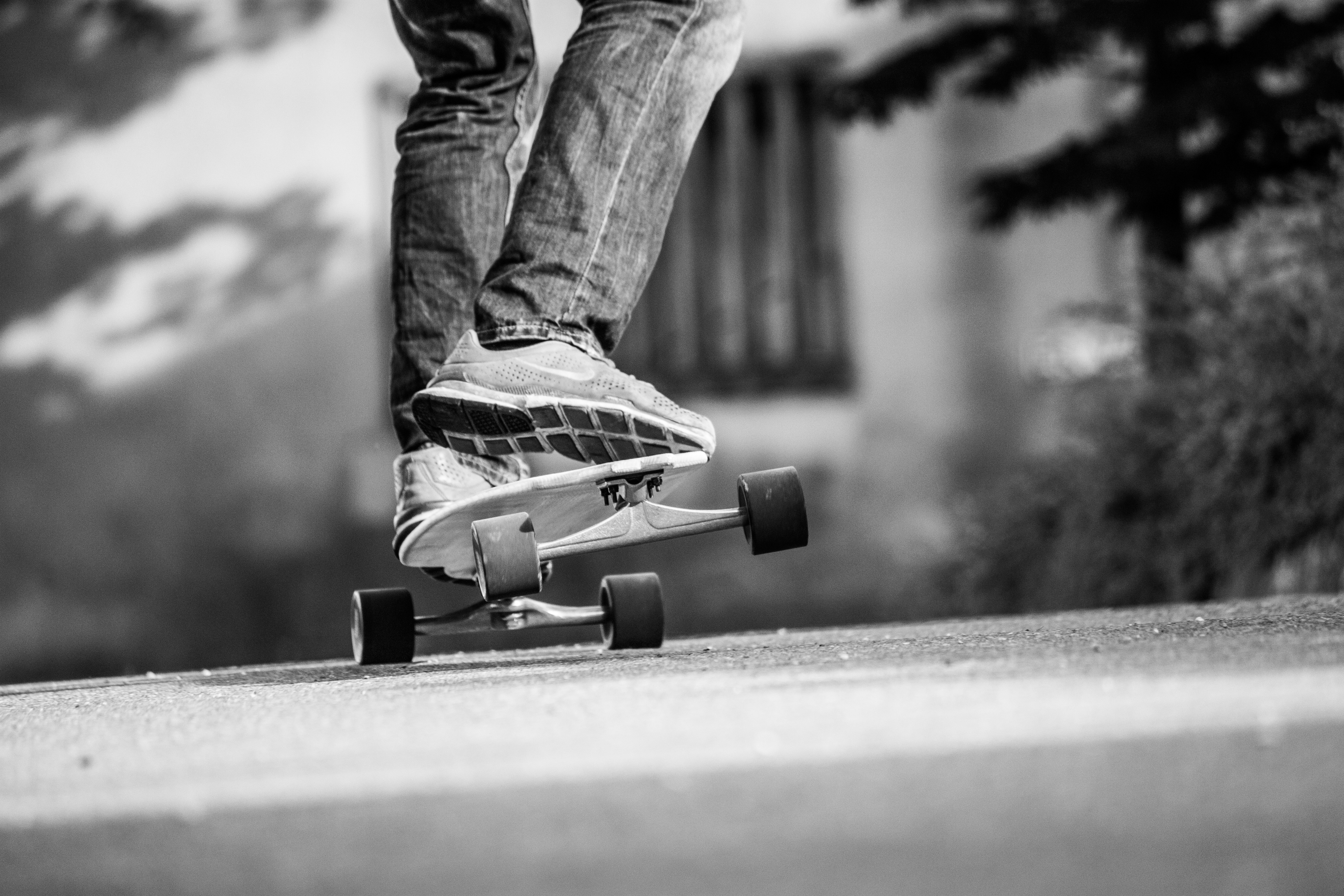 Wallpapers skateboard shoes monochrome on the desktop