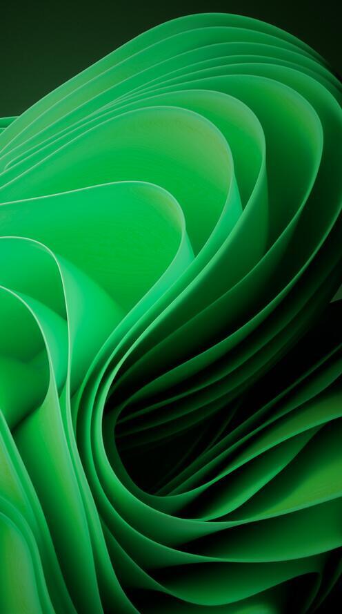 Бесплатное фото Зеленые волны на темном фоне