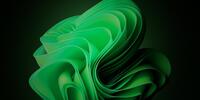 Green waves on a dark background