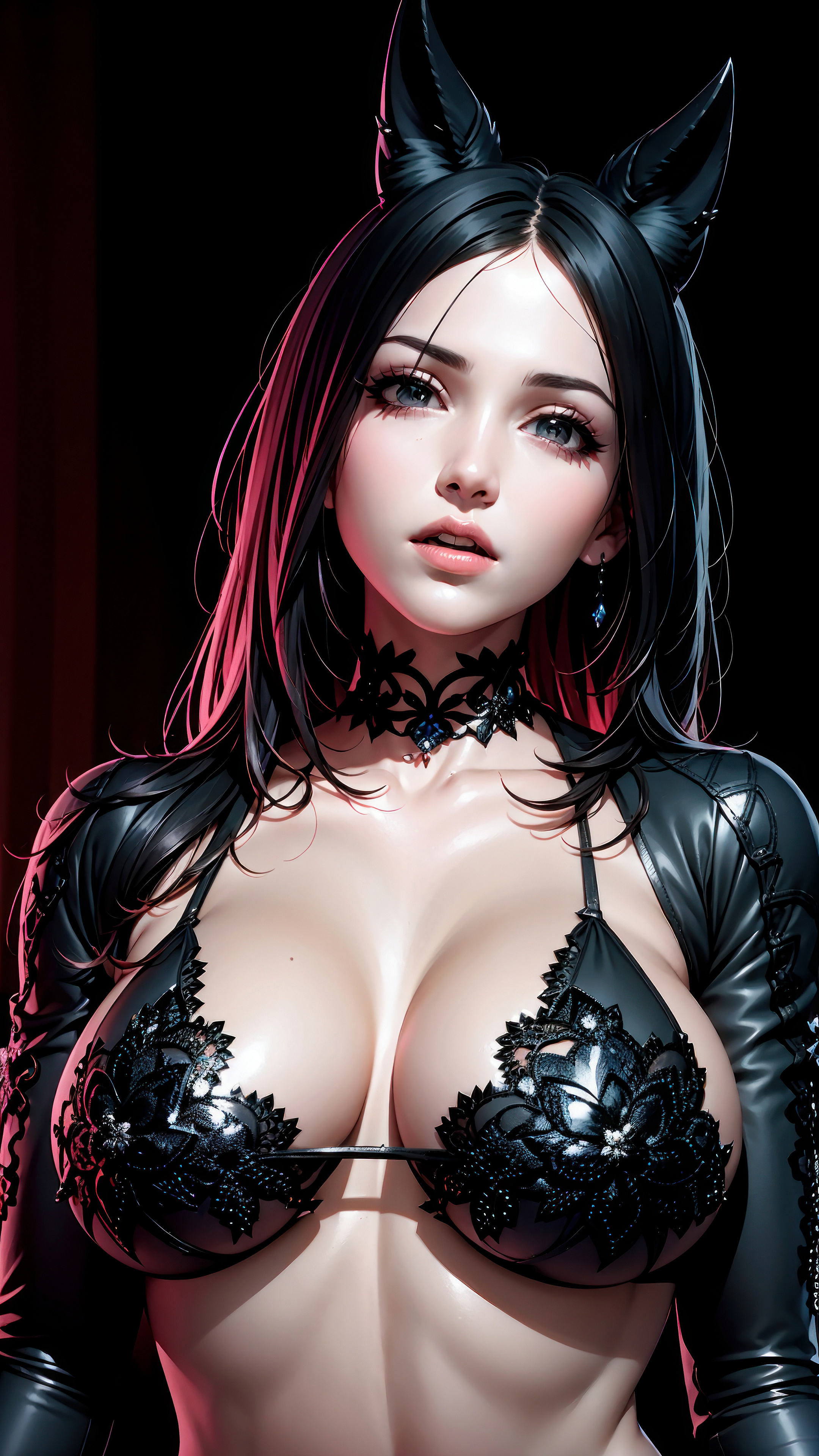 The black-haired beauty