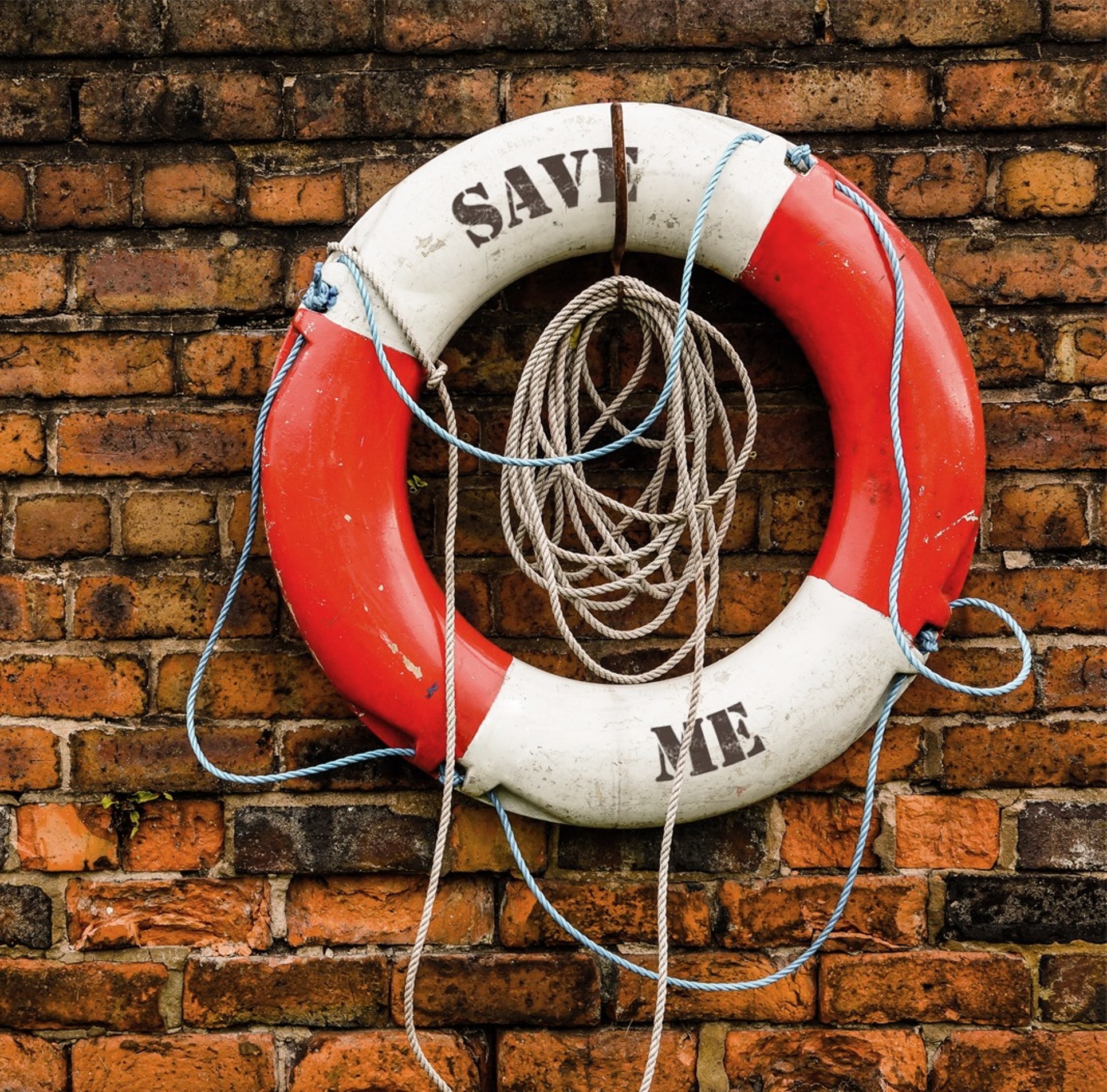 Free photo Life preserver on the wall