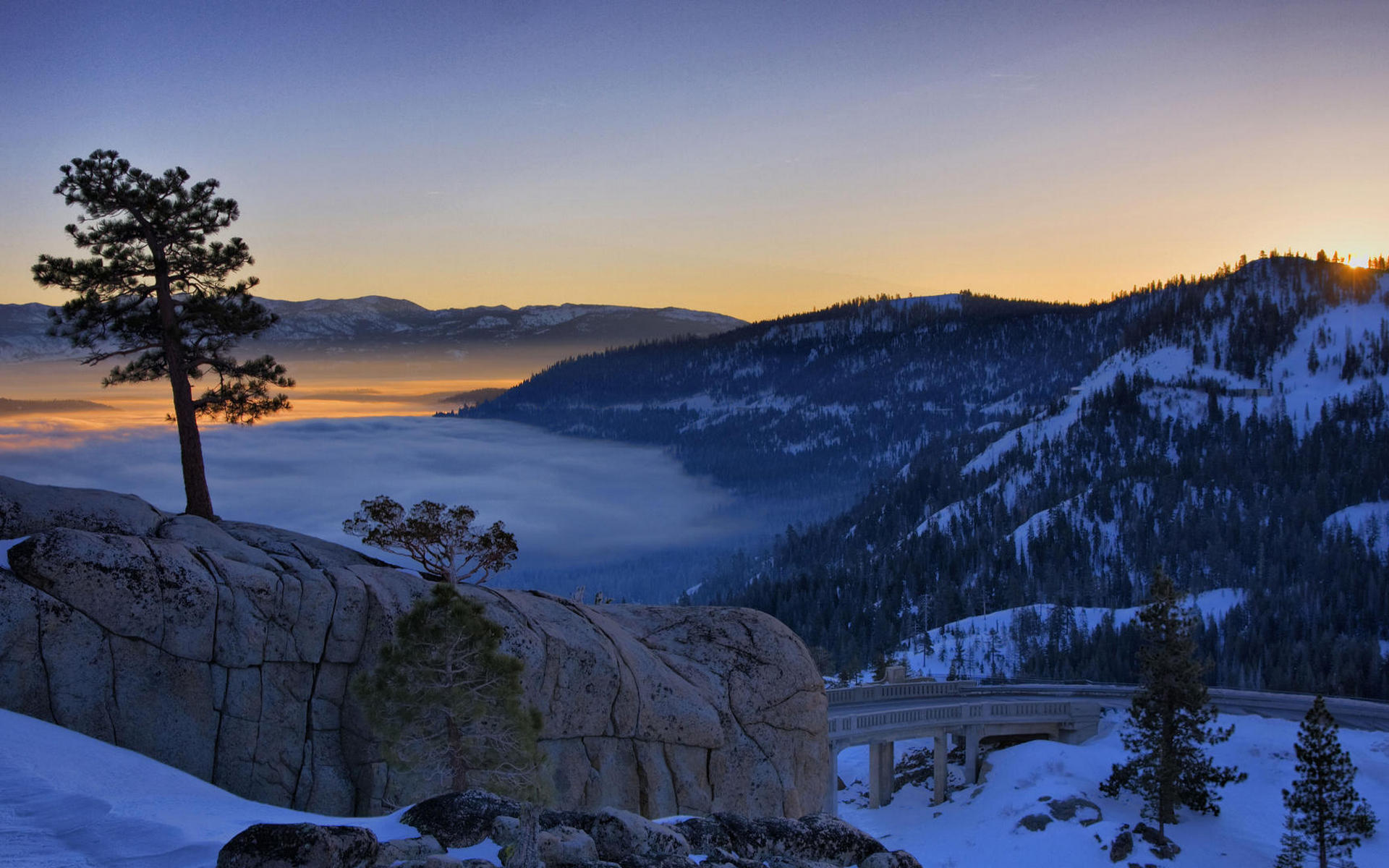 Wallpapers stones clouds winter on the desktop