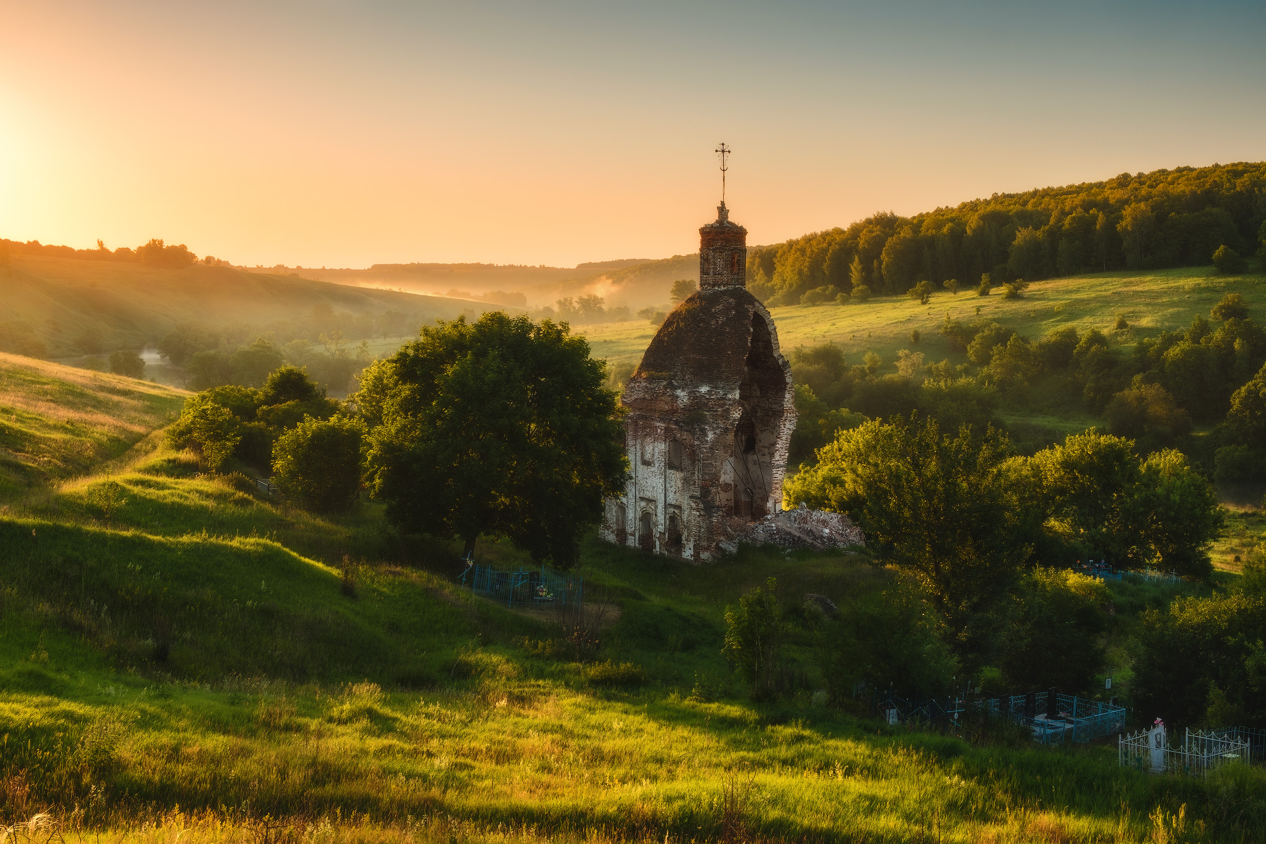 Free photo Old church in Tula region