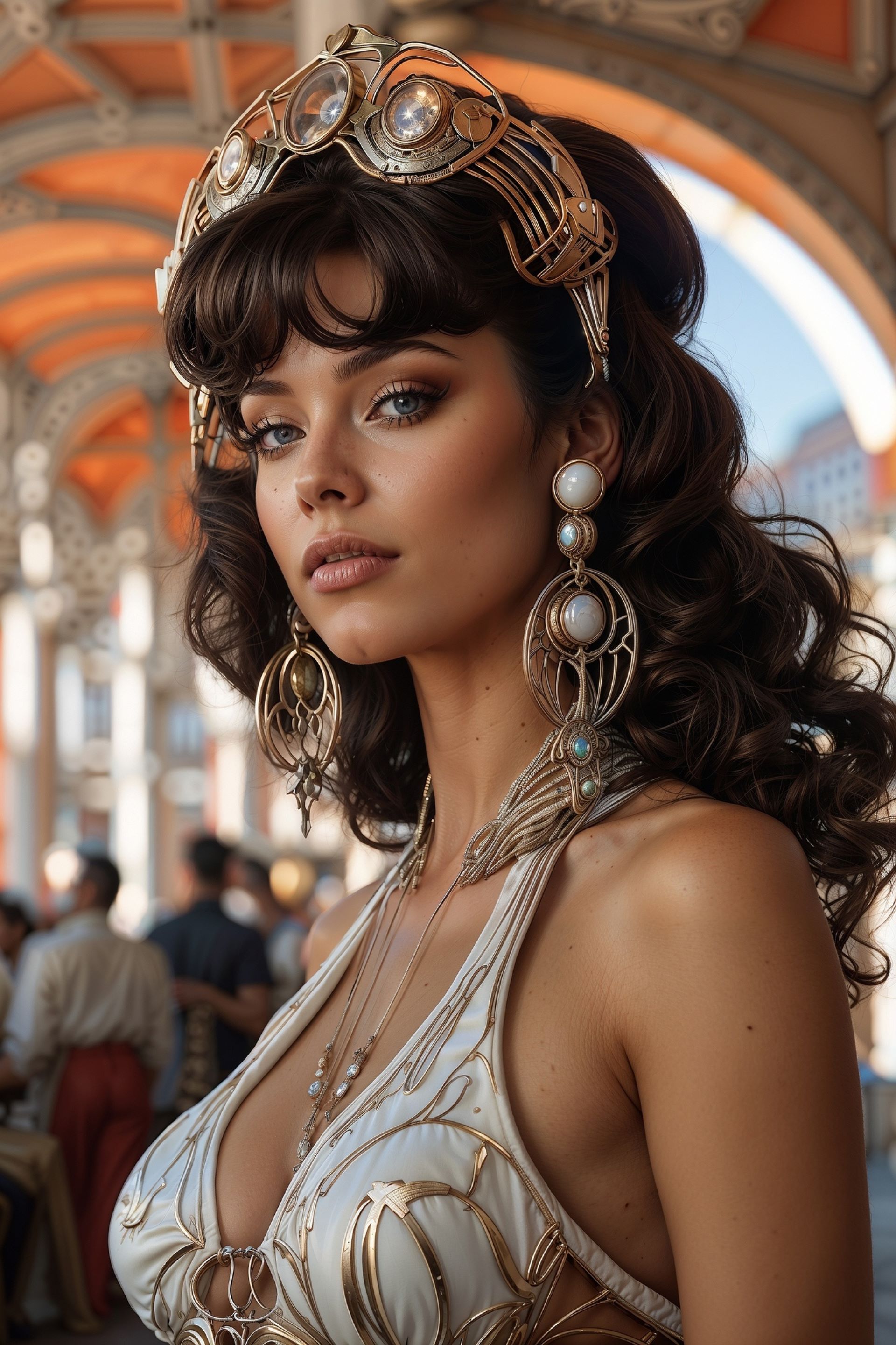 Украшения на красивой девушке