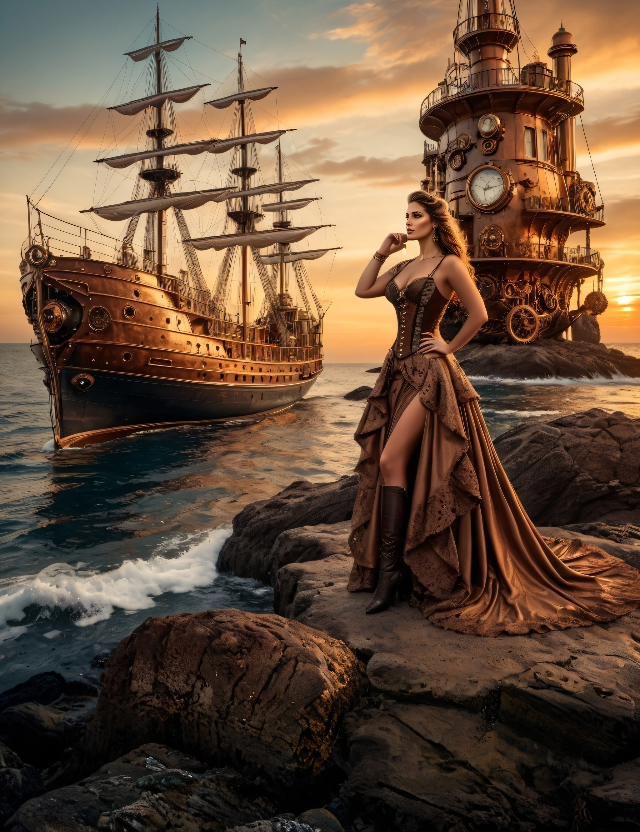 Free photo Steampunk girl