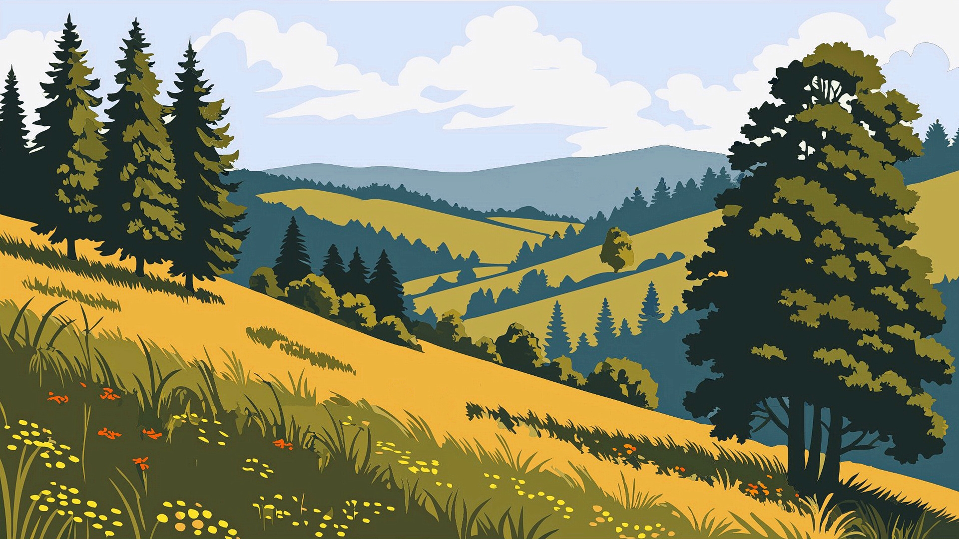 Бесплатное фото Минималистический пейзаж эпизод пятый