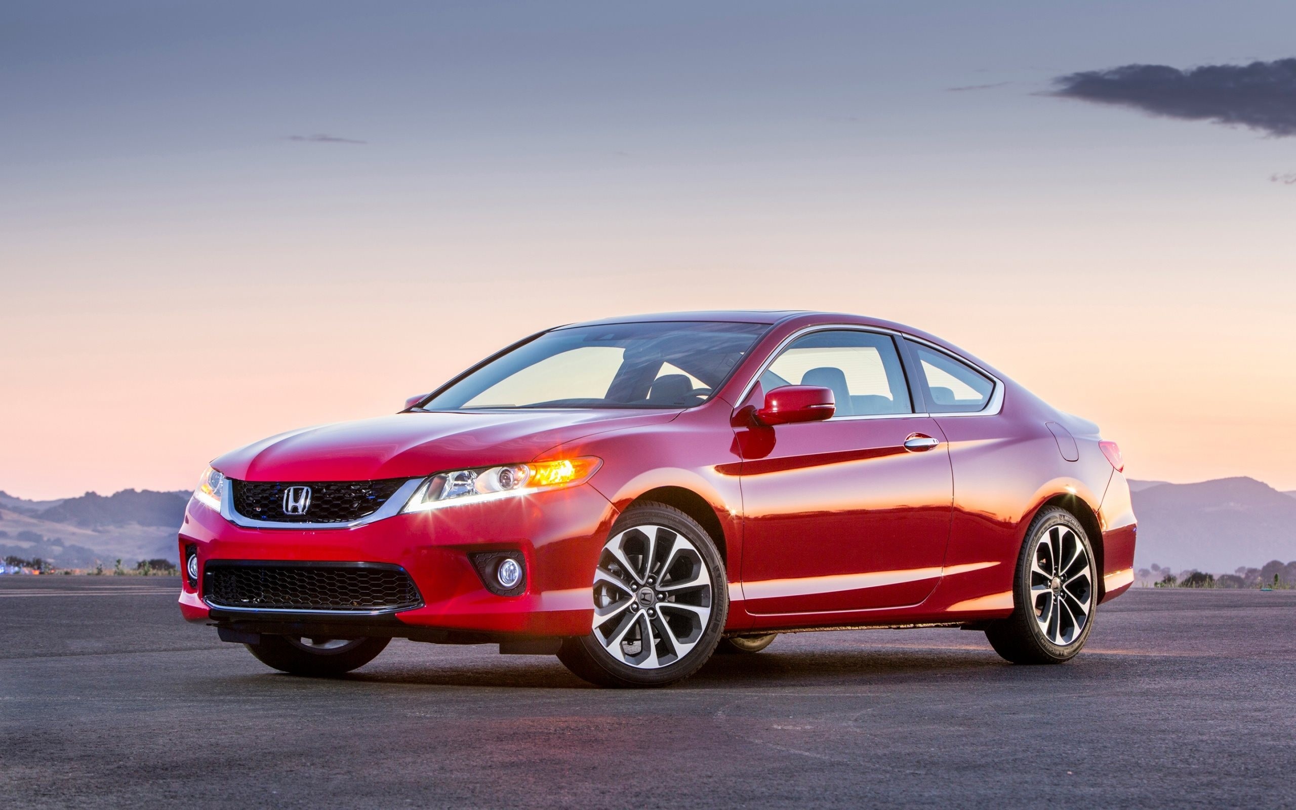 Wallpapers machine red car honda accord on the desktop