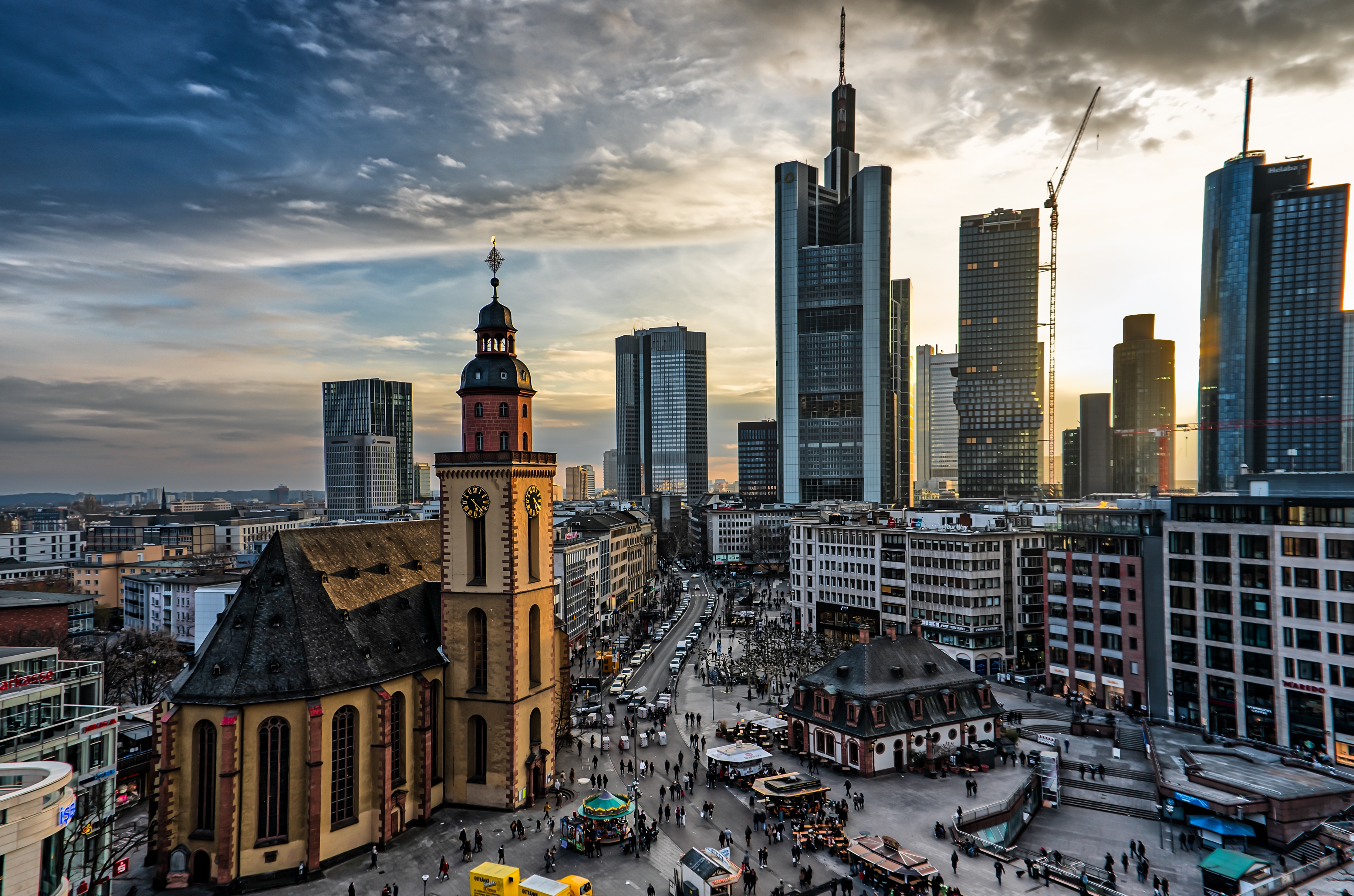 Free photo Clock Tower in the City Center in Germany