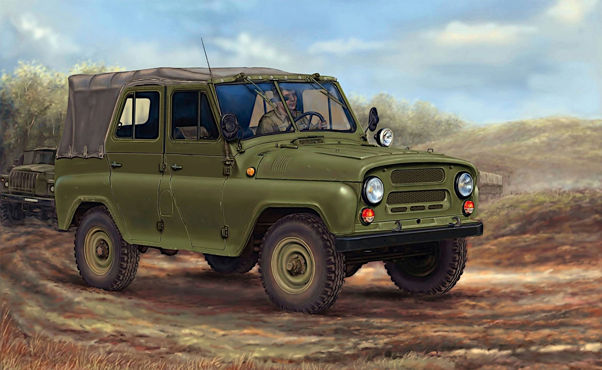 Free photo Figure of military UAZ-469