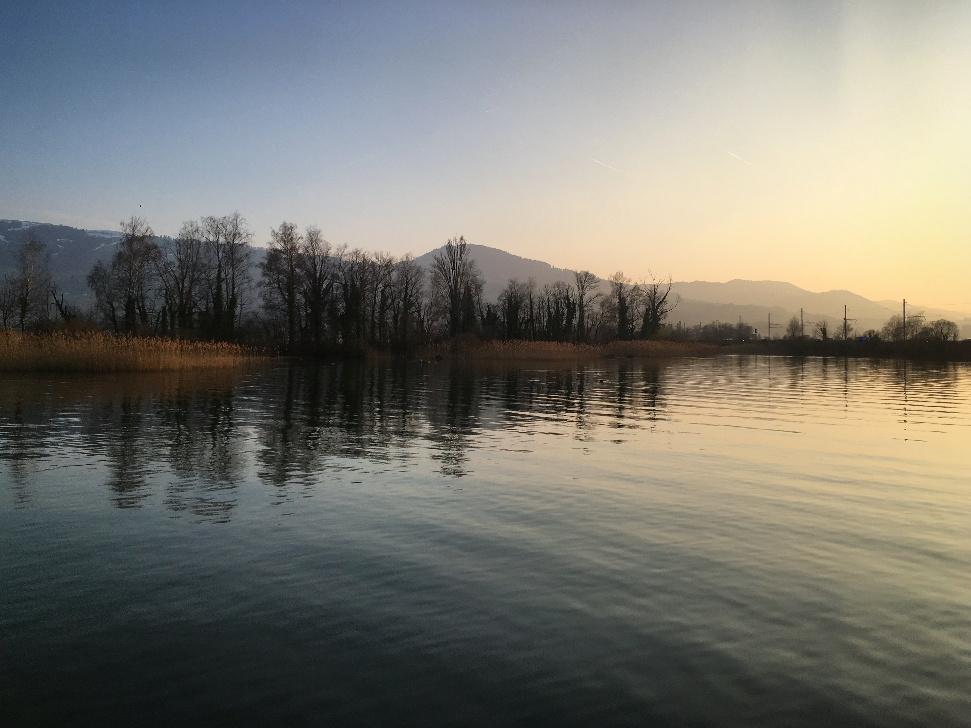 Free photo Autumn morning on the lake