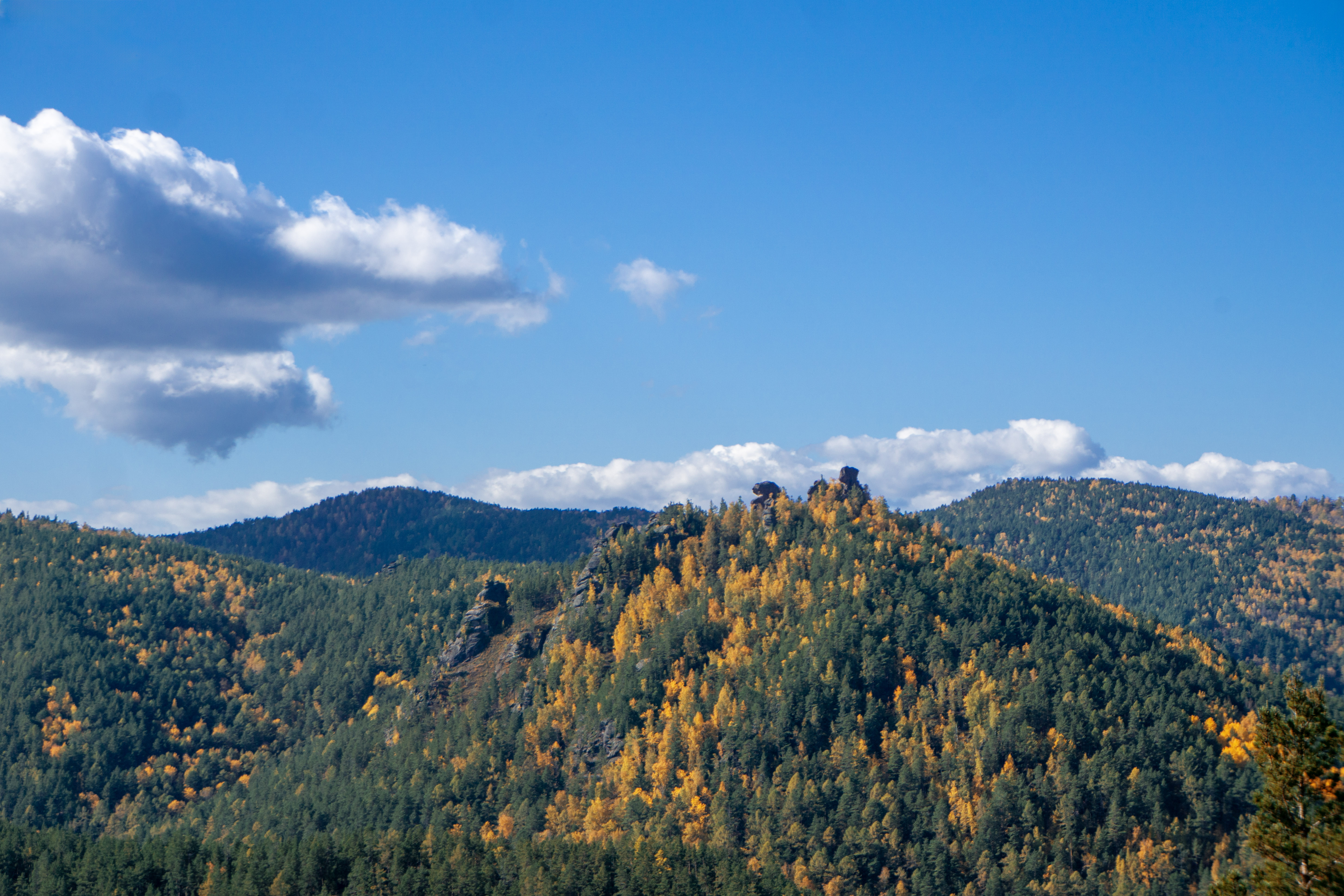 Бесплатное фото Осенние горы в сибири