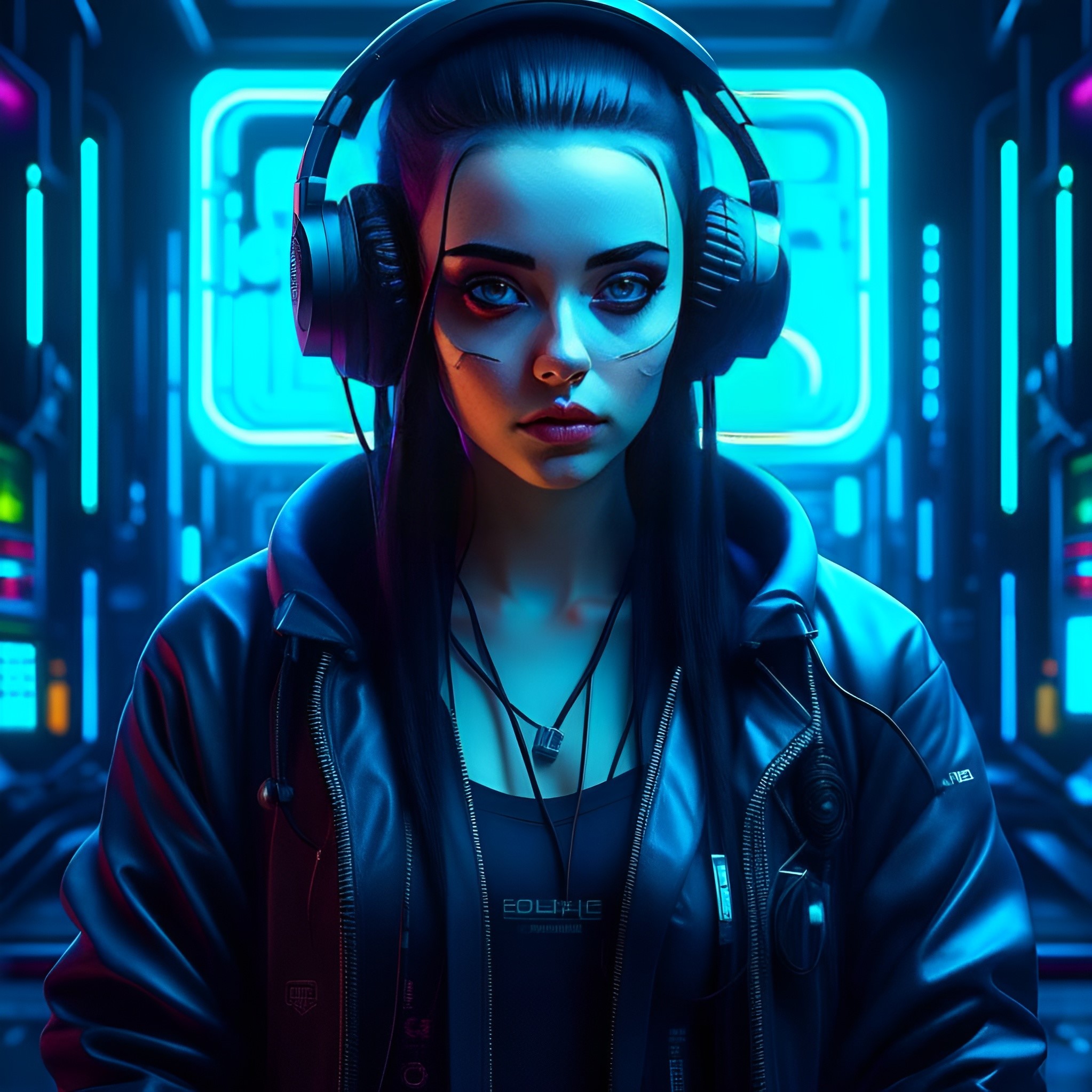 Free photo Cyberpunk girl