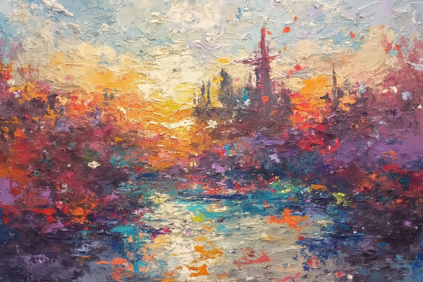 免费照片海中的油画