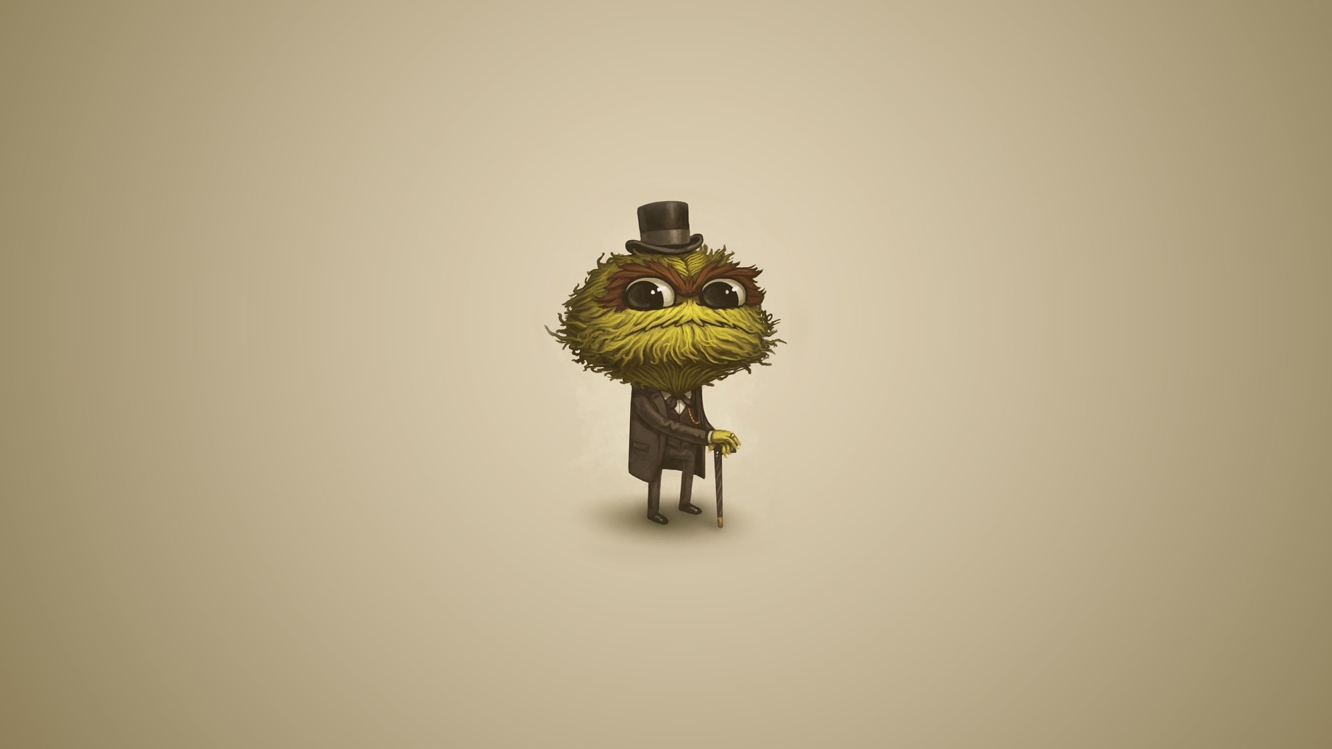 Oscar the Grouch in a tuxedo