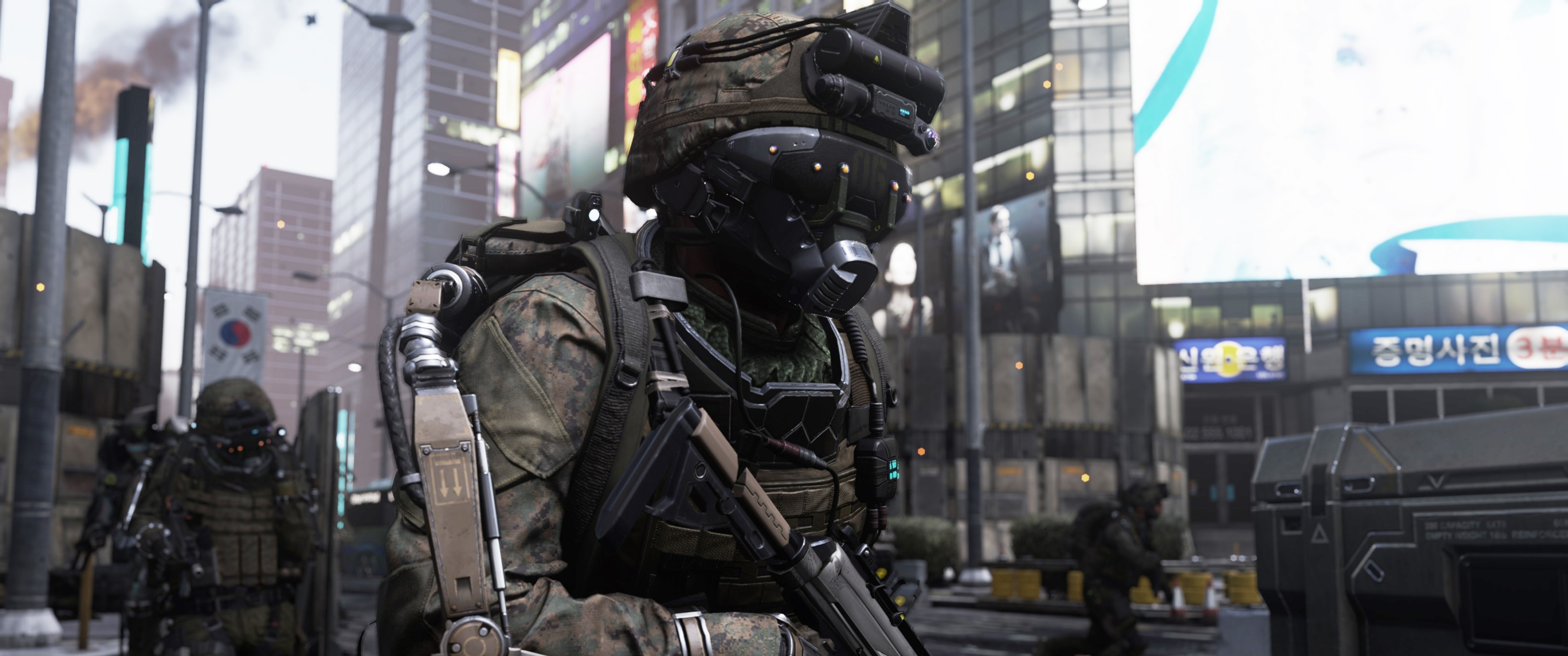 Обои call of duty advanced warfare оружие здание на рабочий стол