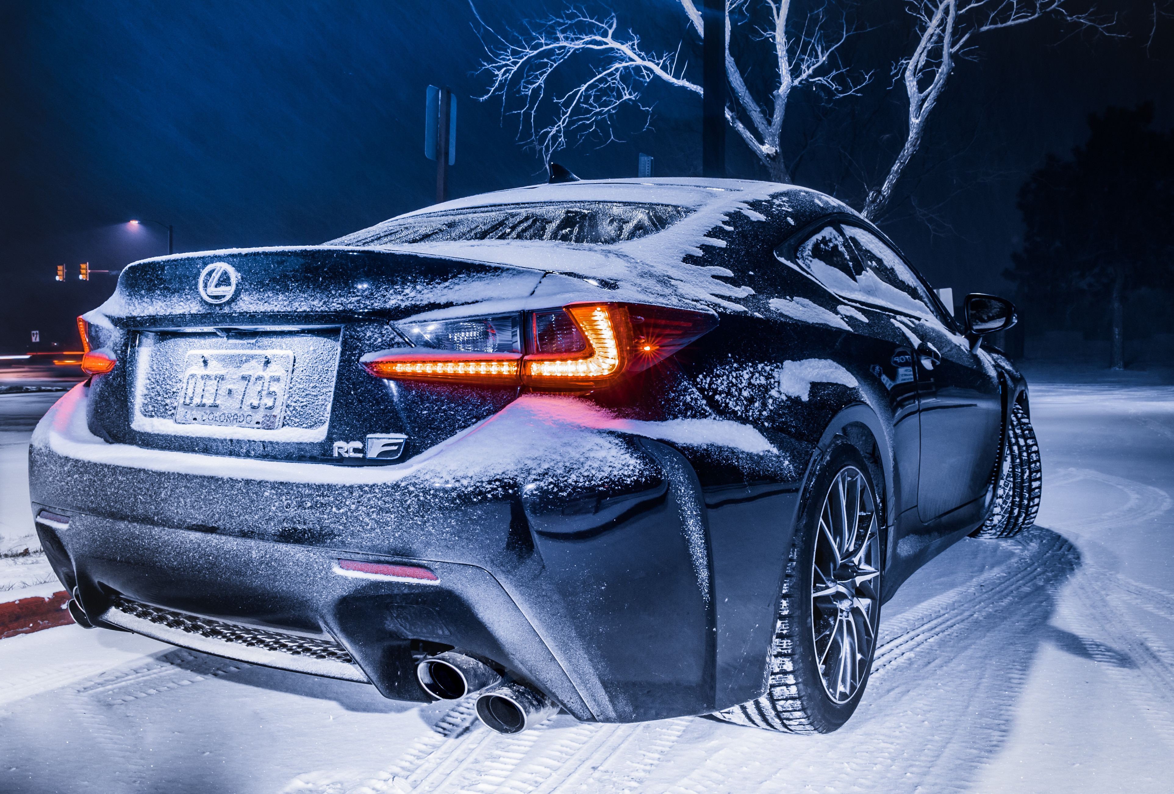 Wallpapers Lexus RCF 4 car winter on the desktop