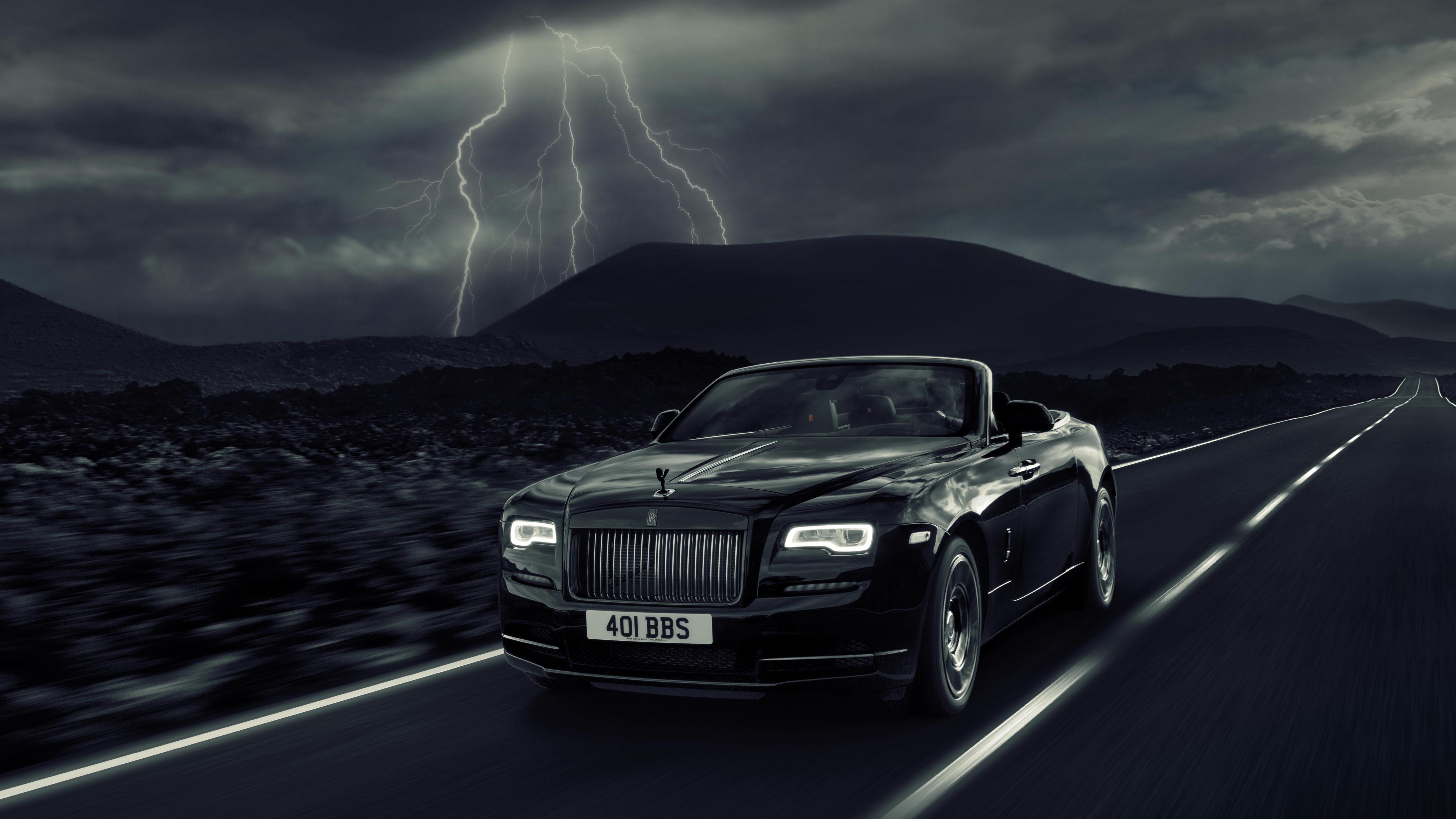 Wallpapers Rolls Royce Dawn lightning Rolls Royce on the desktop