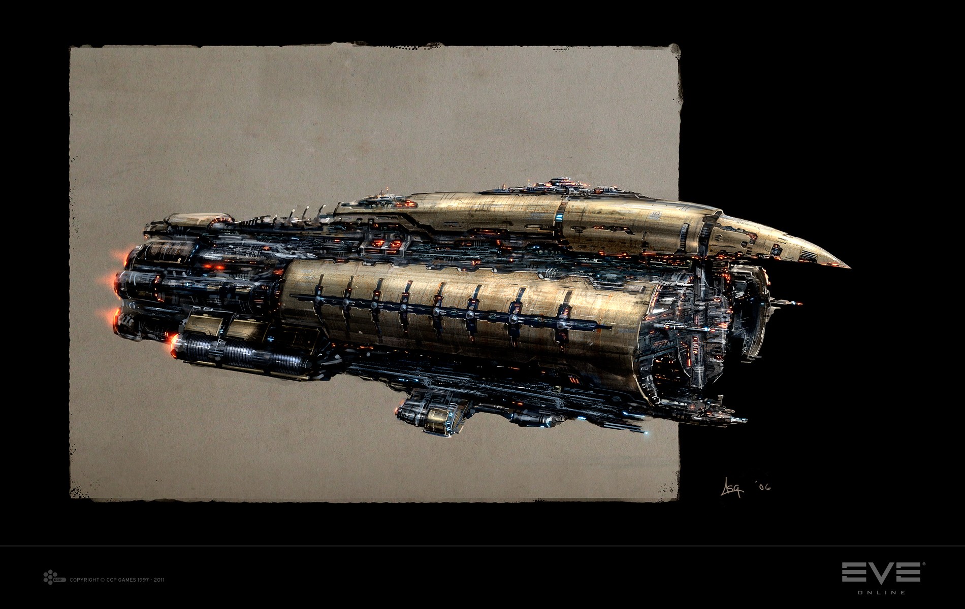Wallpapers artwork EVE Online spaceship on the desktop