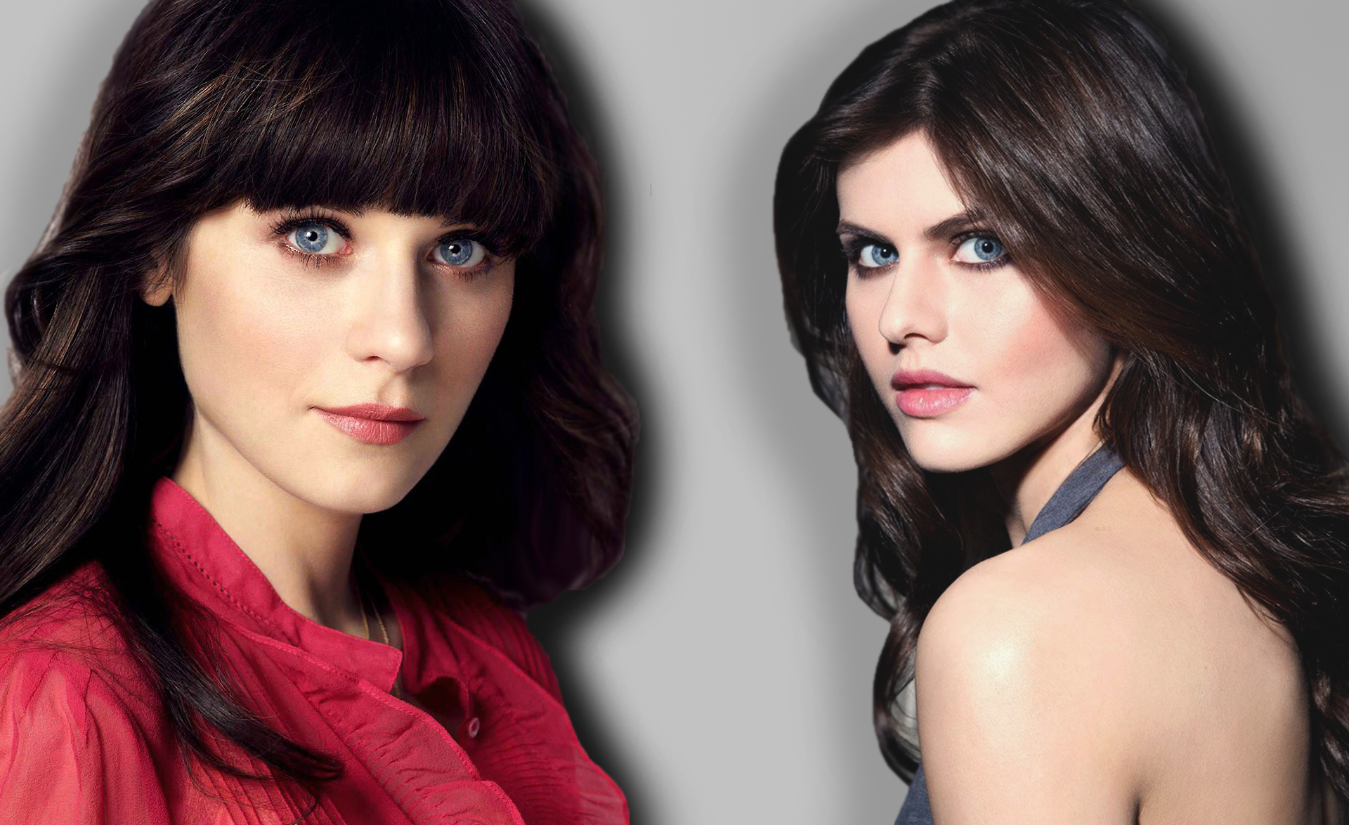 Wallpapers face women model on the desktop