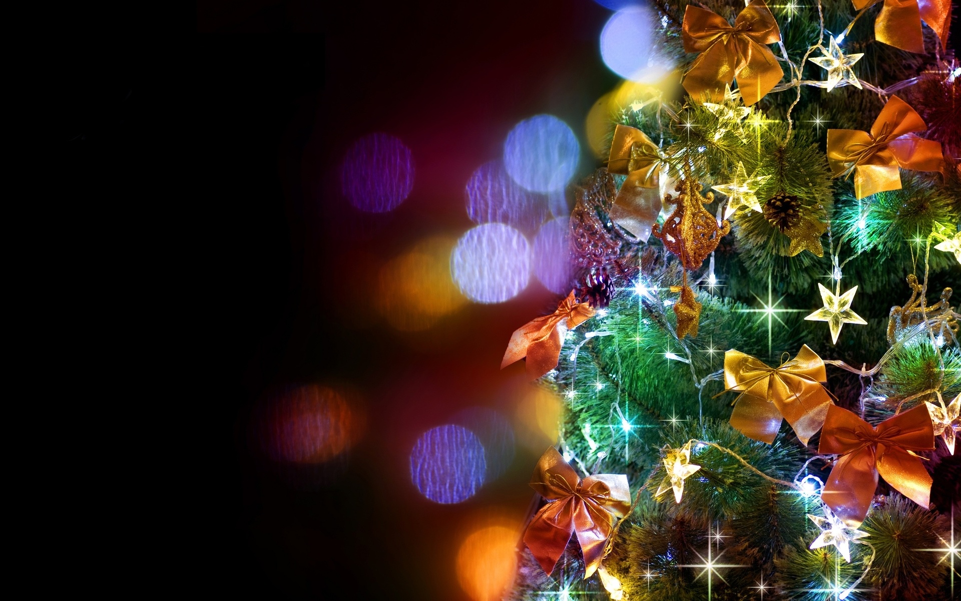 Wallpapers holiday atmosphere decorated christmas tree happy new year on the desktop