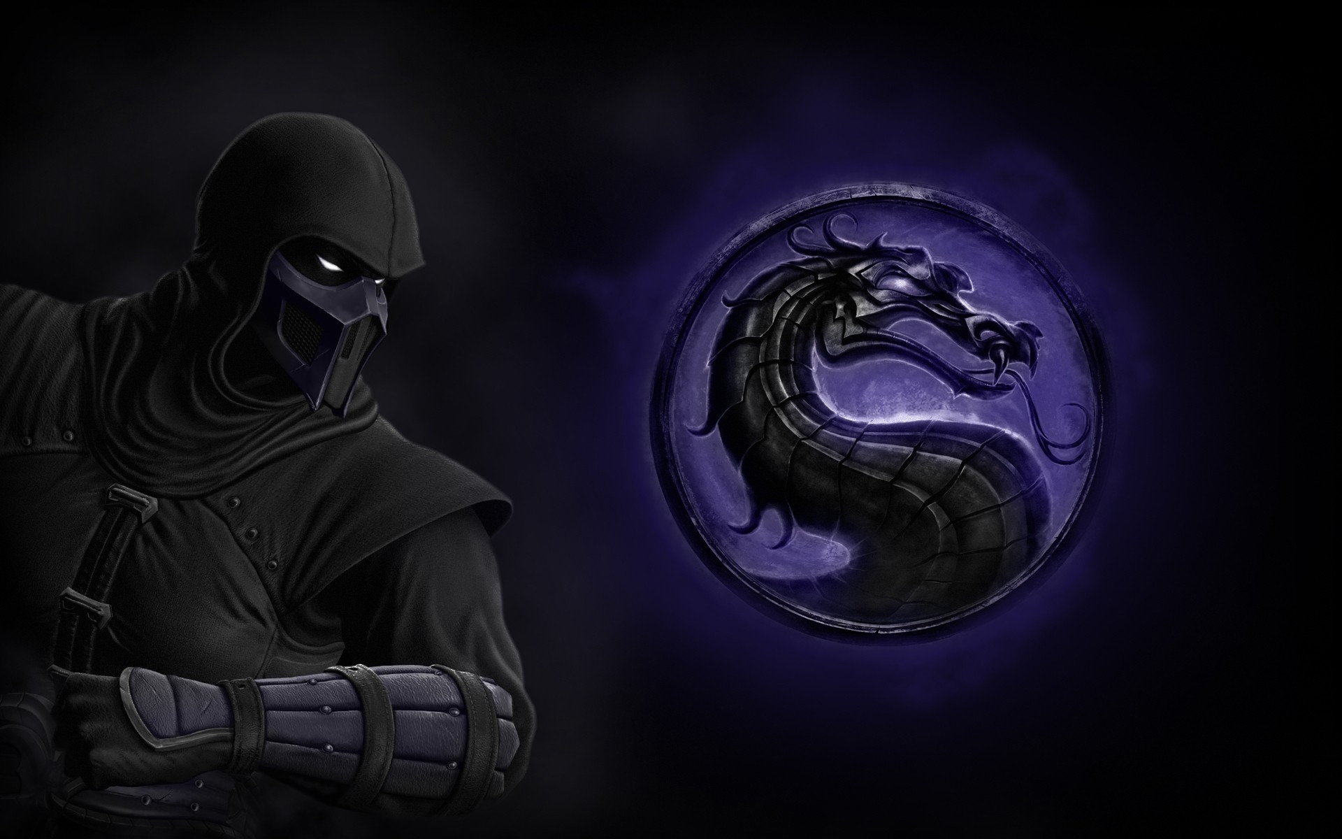 Бесплатное фото Логотип Mortal Kombat и Нуб Сайбот