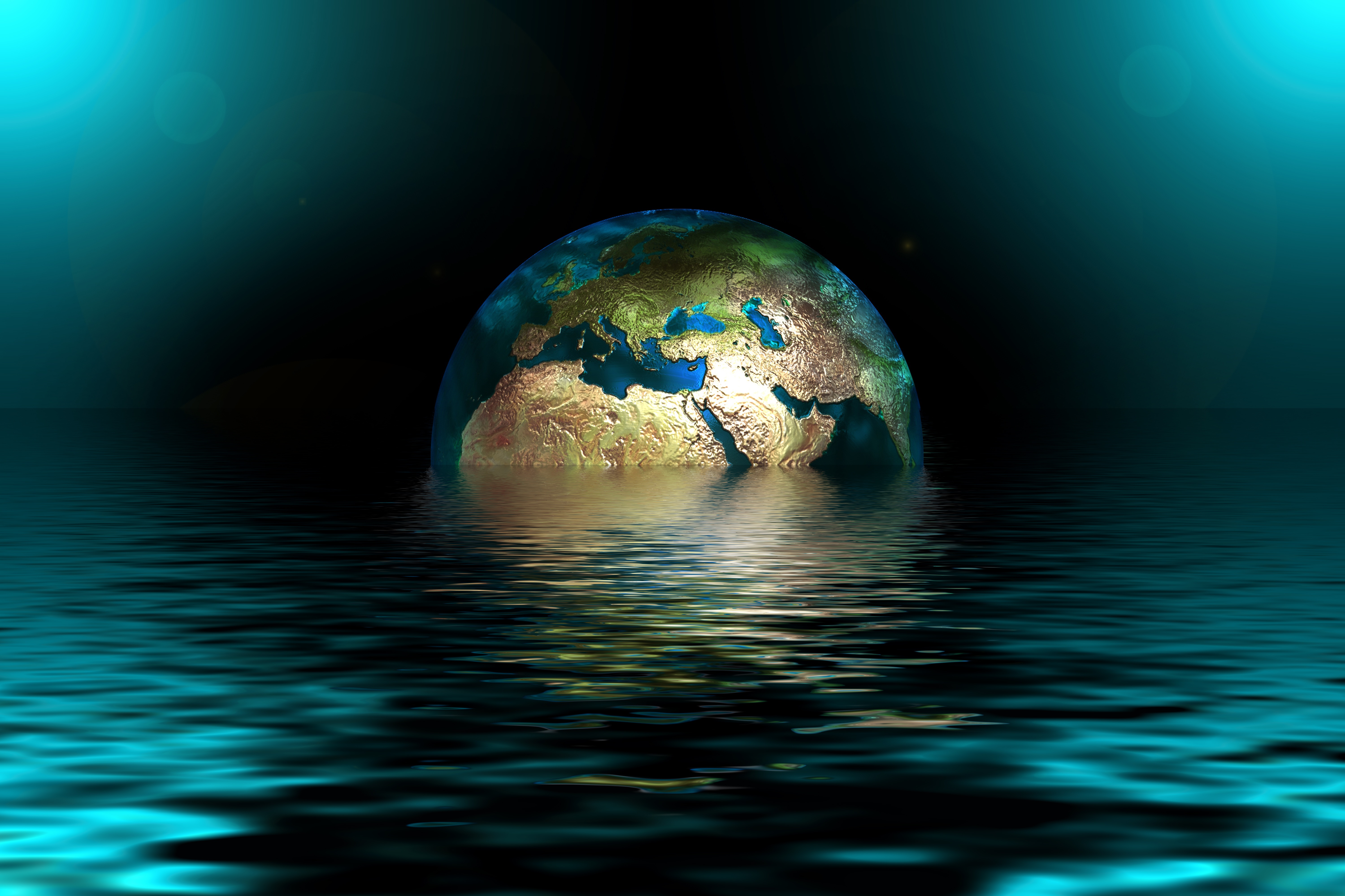 Wallpapers earth globe water on the desktop