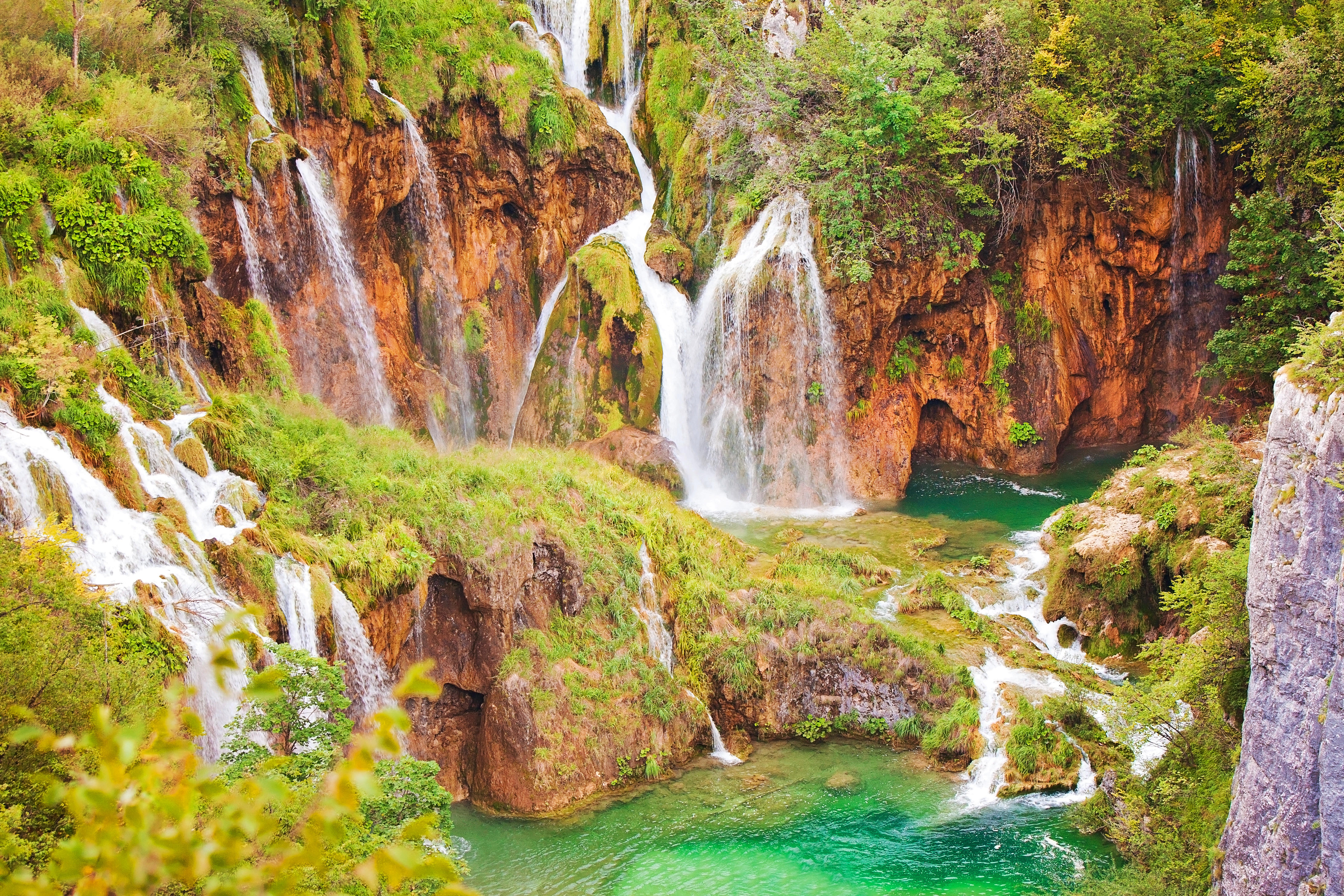 免费照片下载壁纸 Plitvice lakes, 克罗地亚