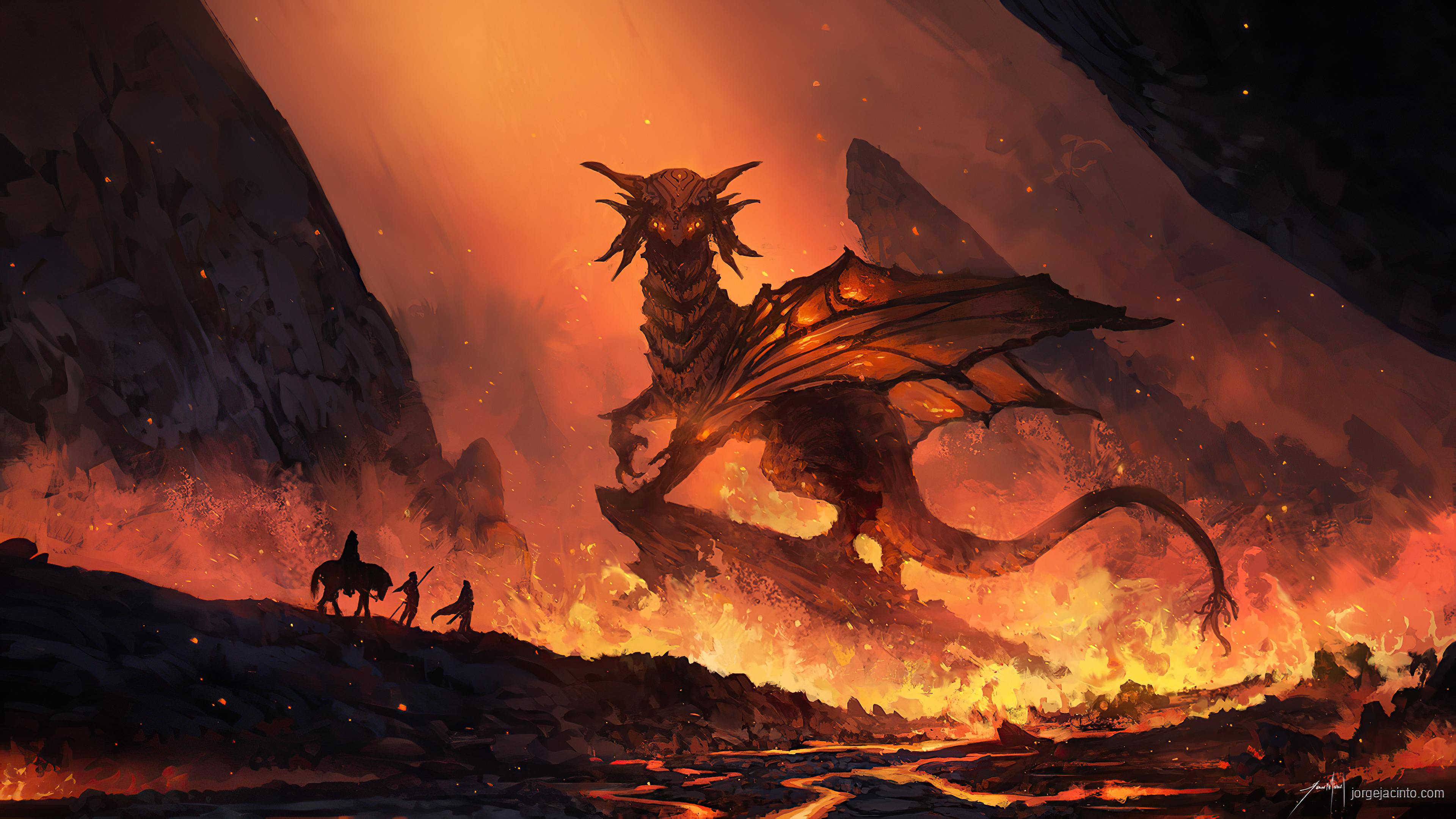 Wallpapers dragon artist rendering on the desktop