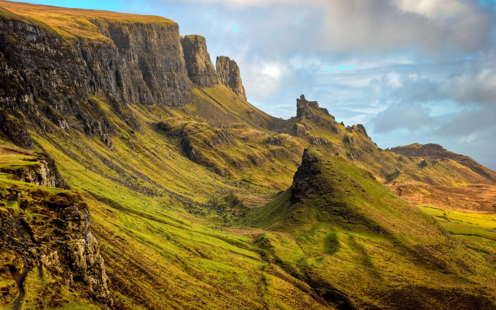 Rocks with green grass