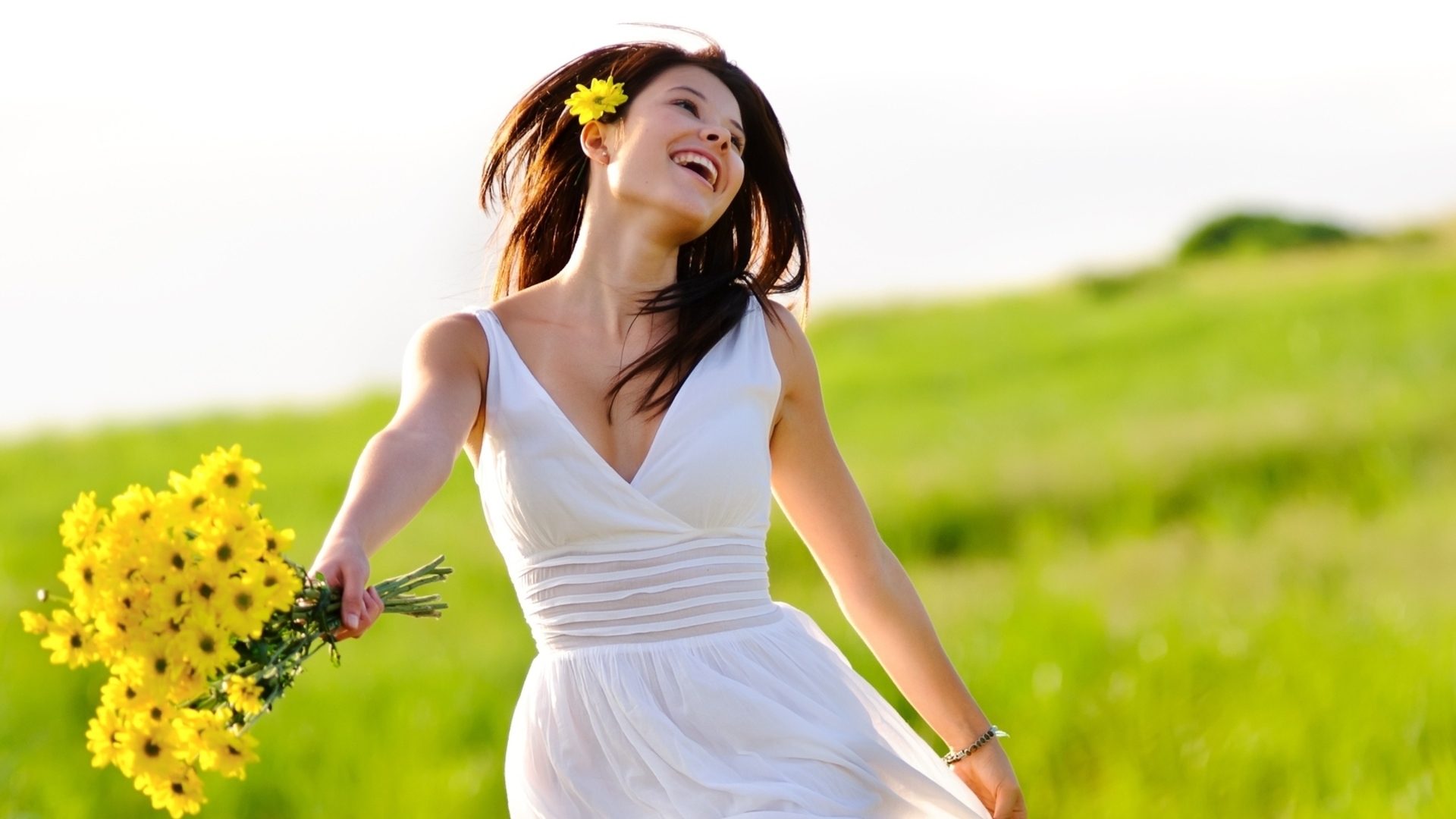 Обои модель цветы трава на рабочий стол