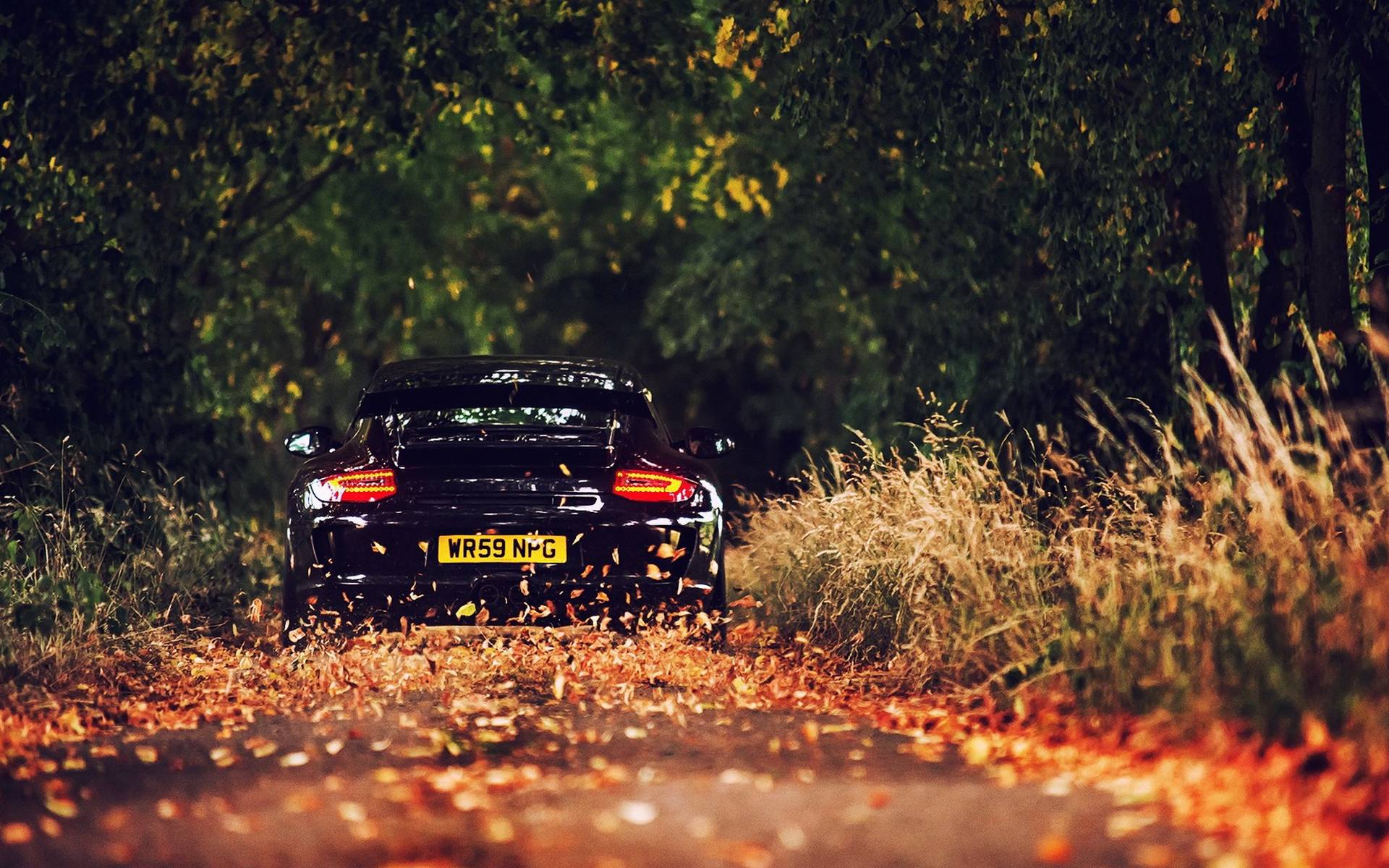 Wallpapers porsche black lanterns on the desktop