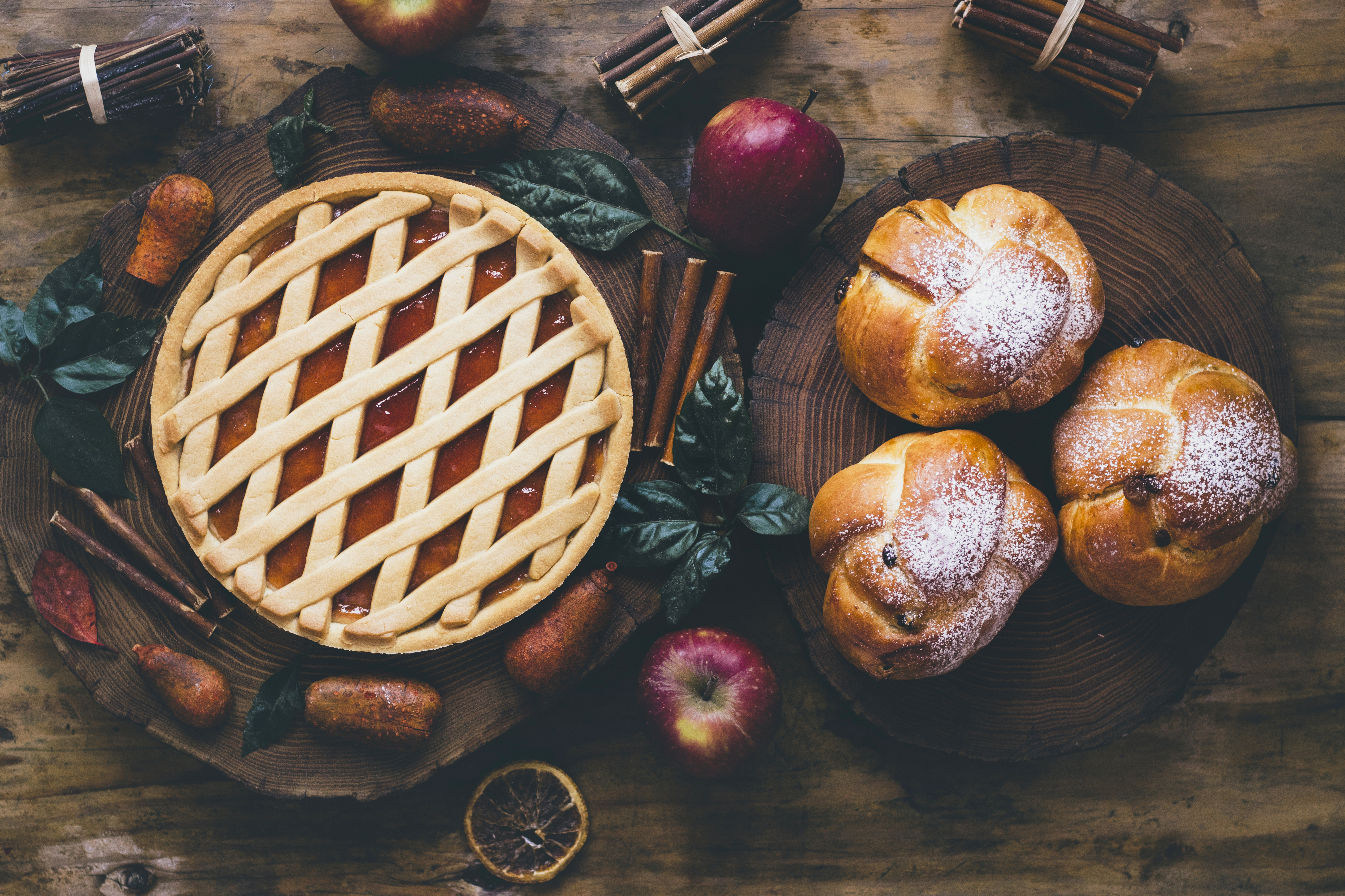 Wallpapers baking cake apples on the desktop