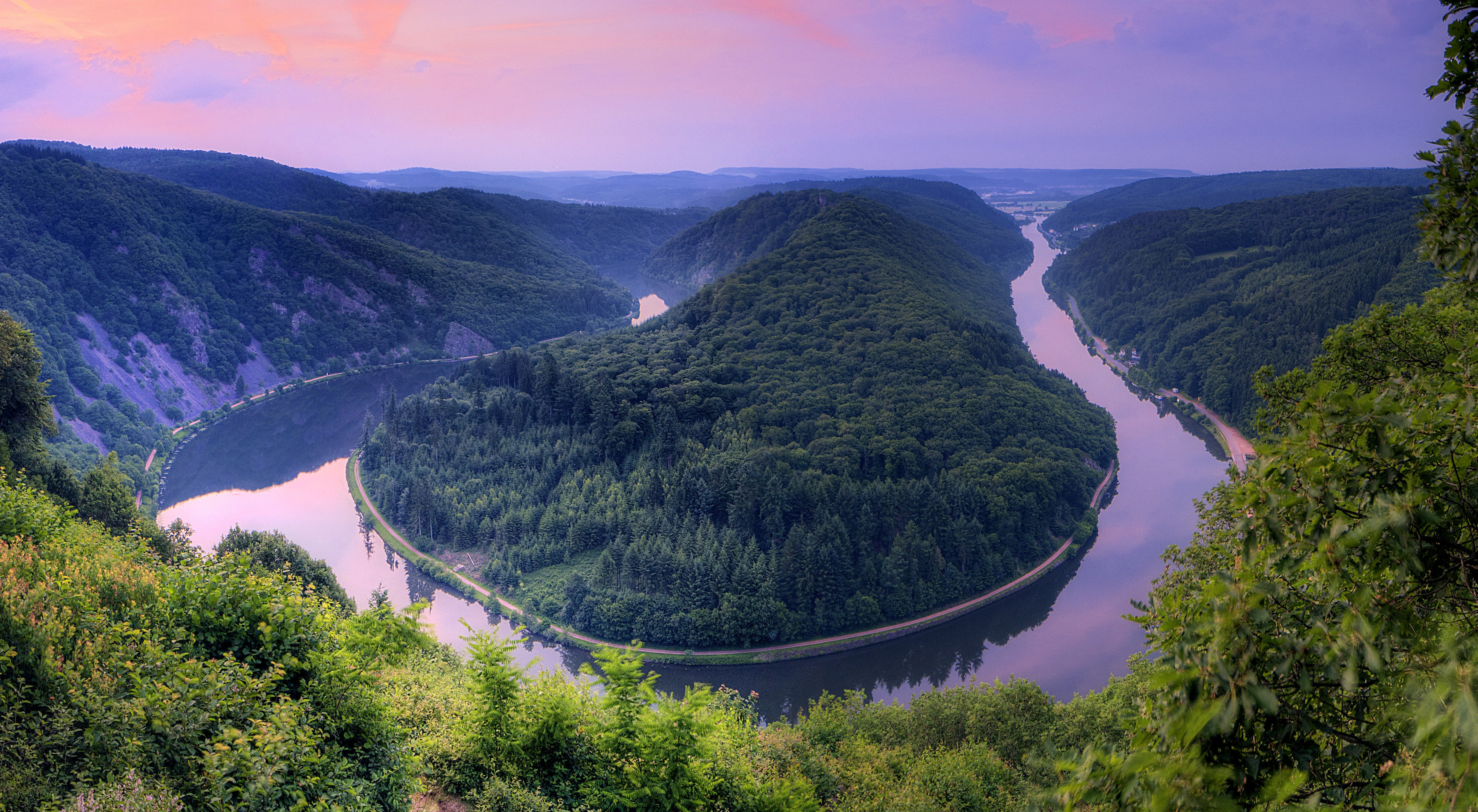 Free photo Bend of the Saar River - landscape