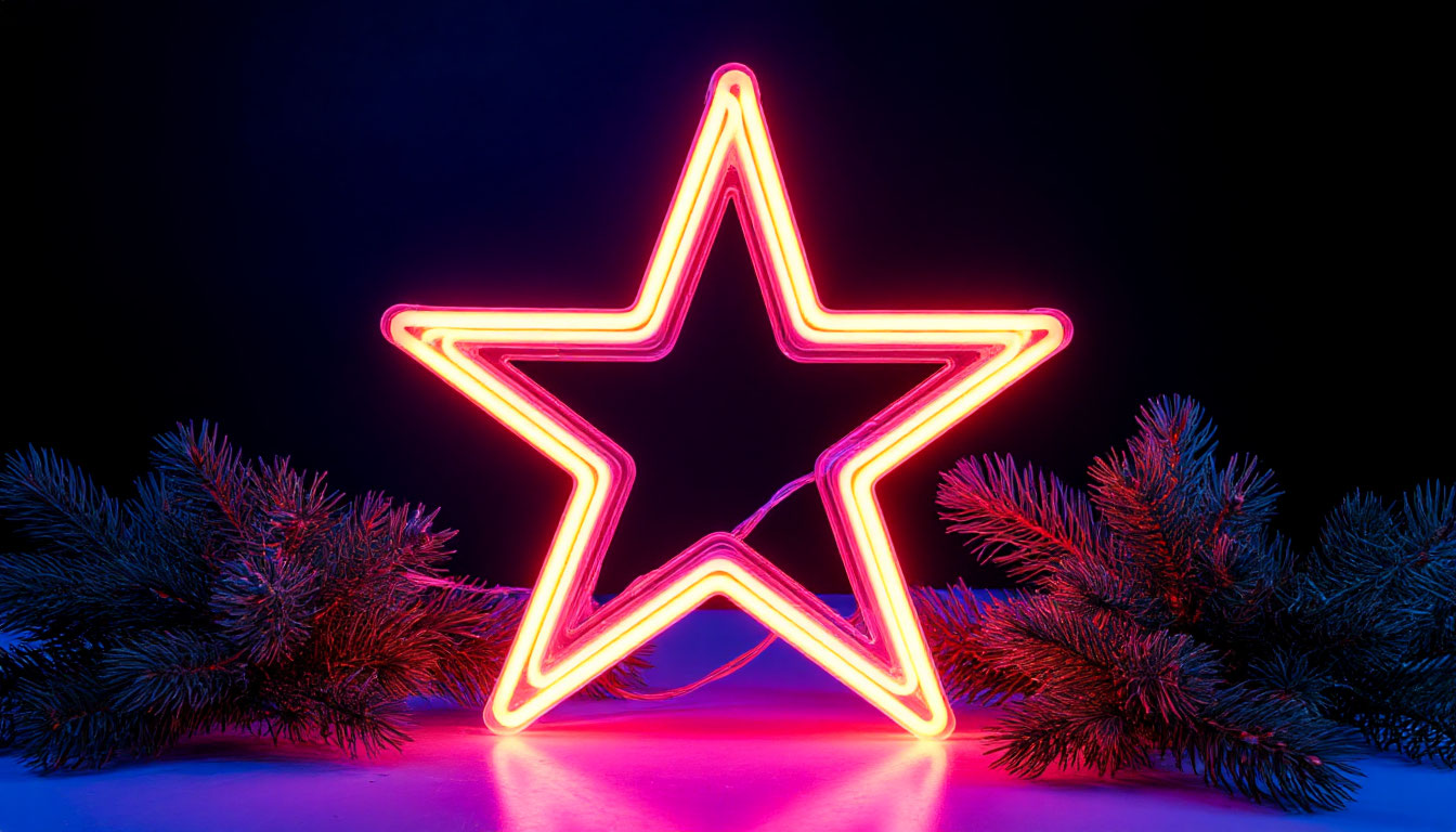 Бесплатная открытка Новогодняя звезда