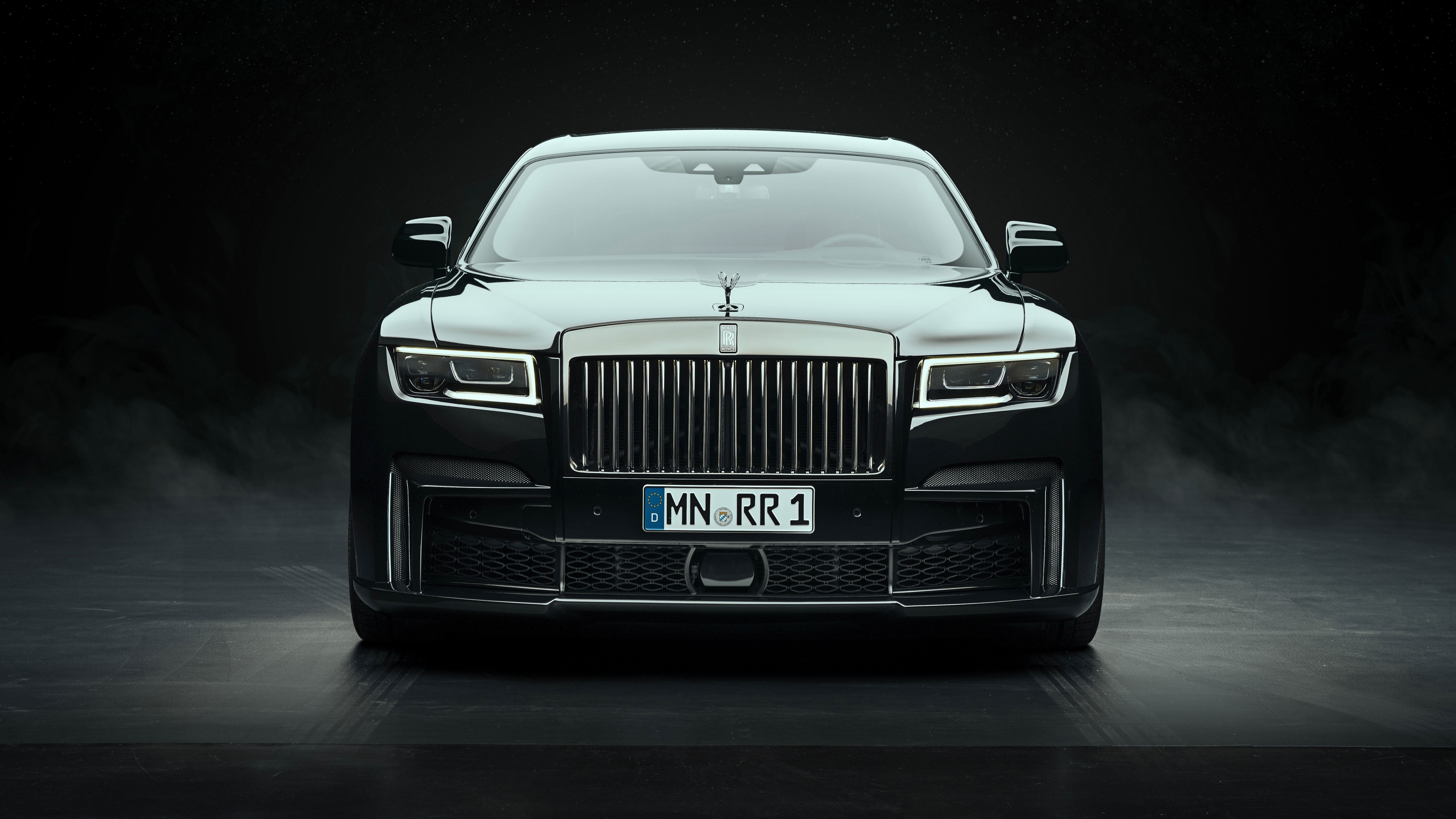 Free photo Rolls Royce Ghost Black Badge 2022 on dark background