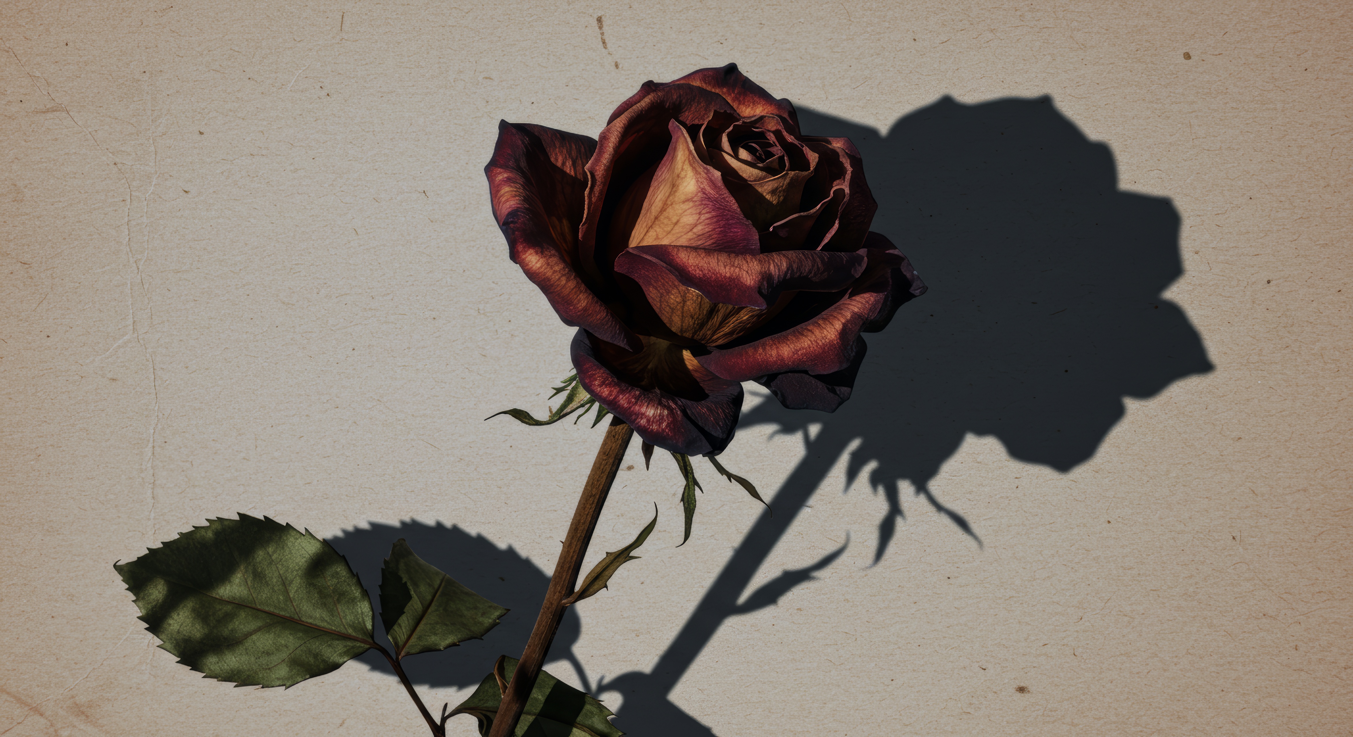 Одиночный цветок изображен на загорелом фоне.