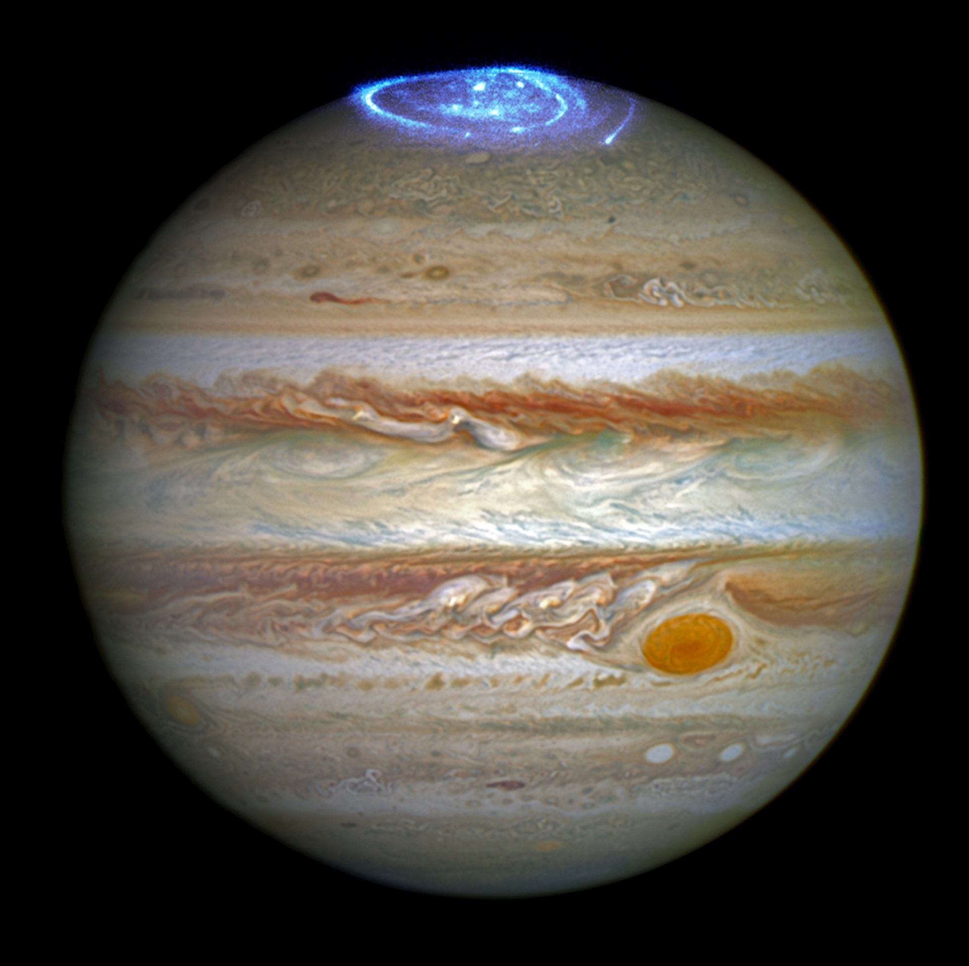 木星表面的北极光