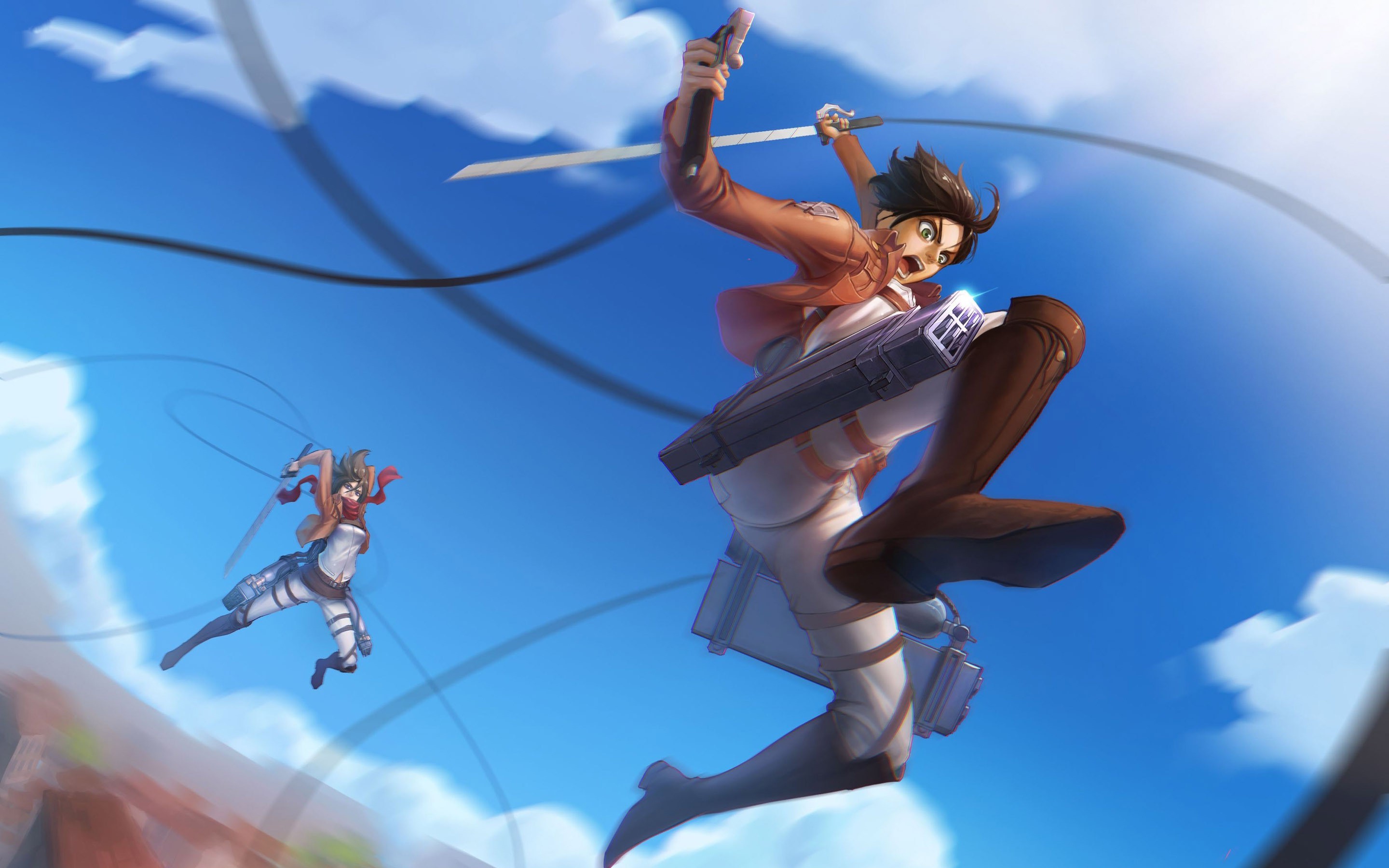 Wallpapers anime Mikasa Ackerman Shingeki no Kyojin on the desktop