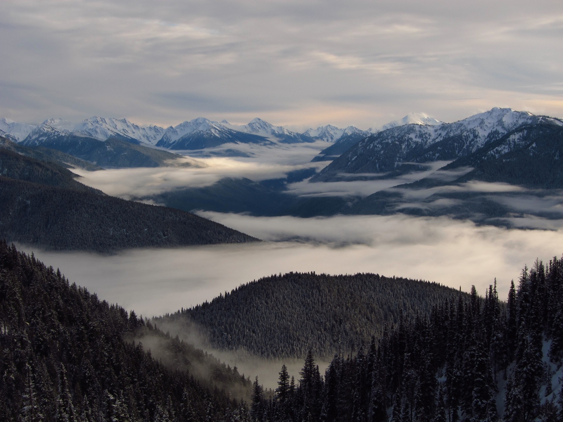 Free photo Clouds over the mountains