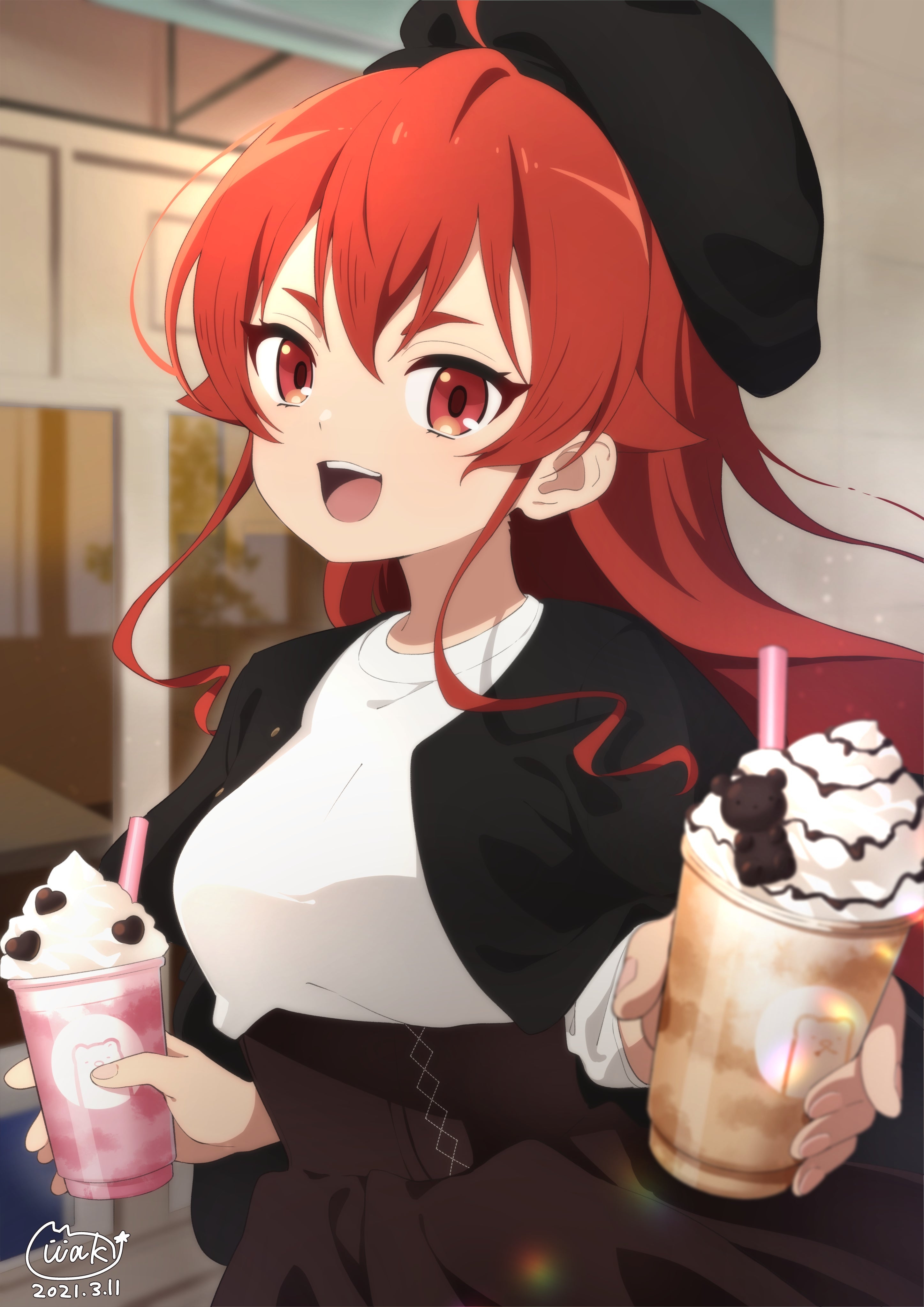 Обои mushoku tensei рыжие волосы кофе на рабочий стол